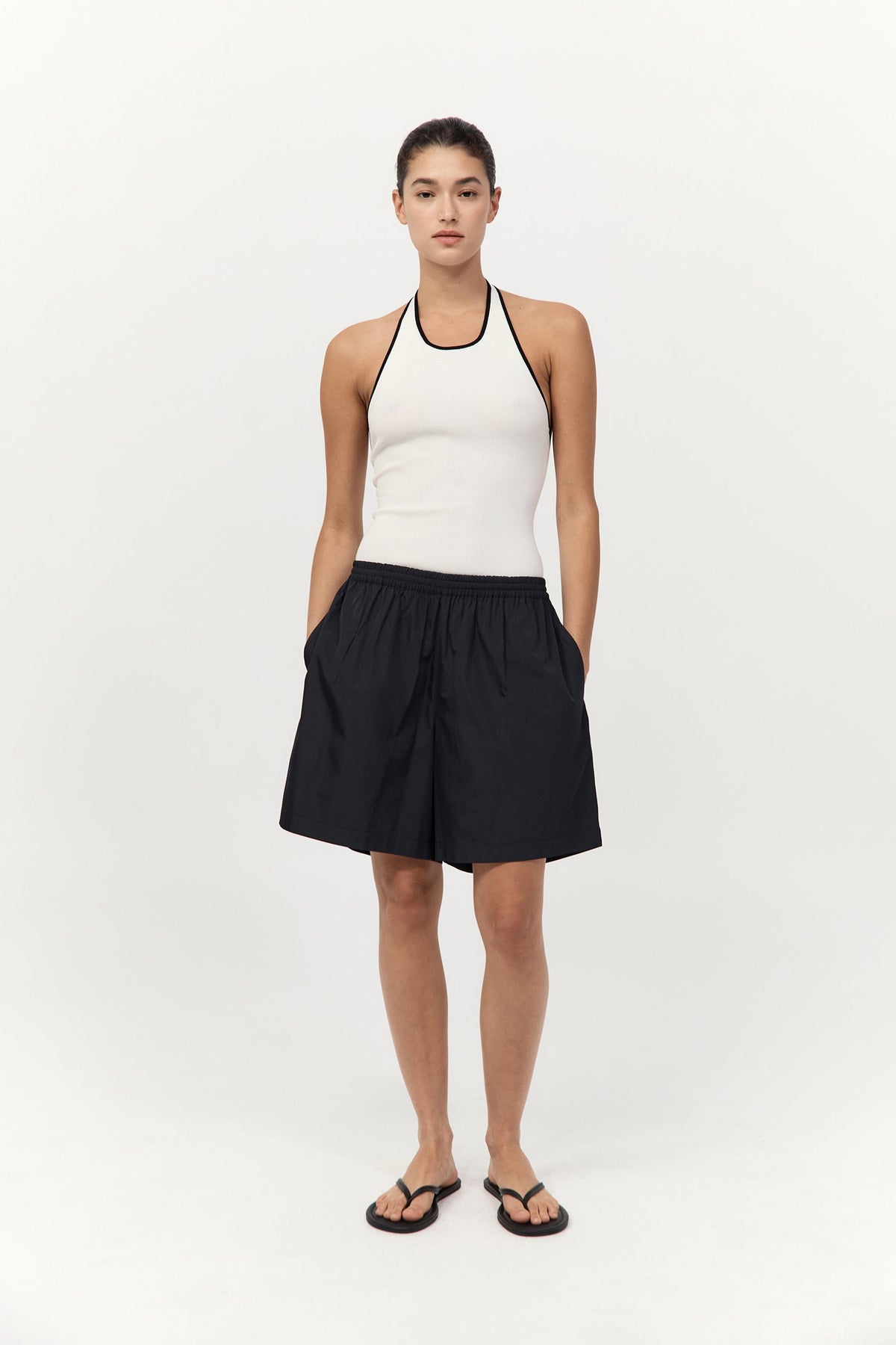 Paper Taffeta Short - Black / Black
