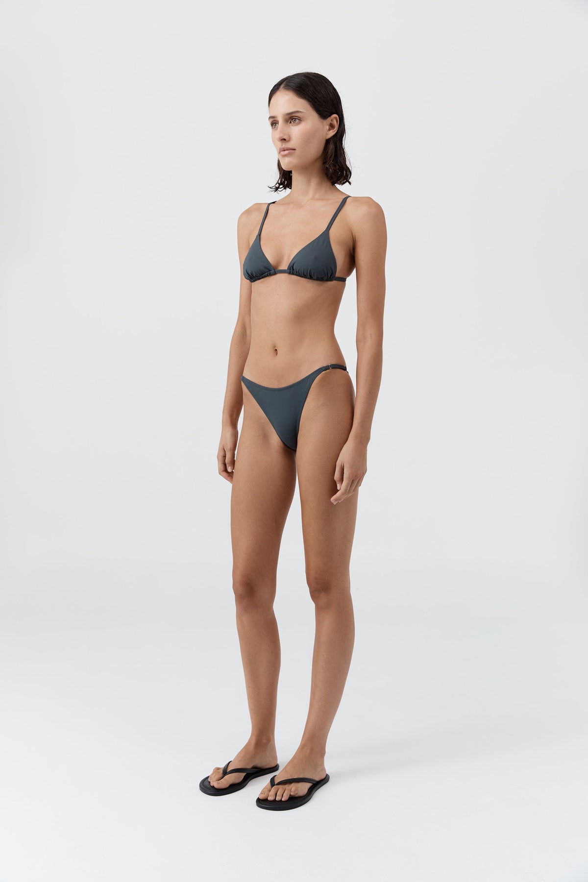 Adjustable Petite Bikini Briefs - Graphite