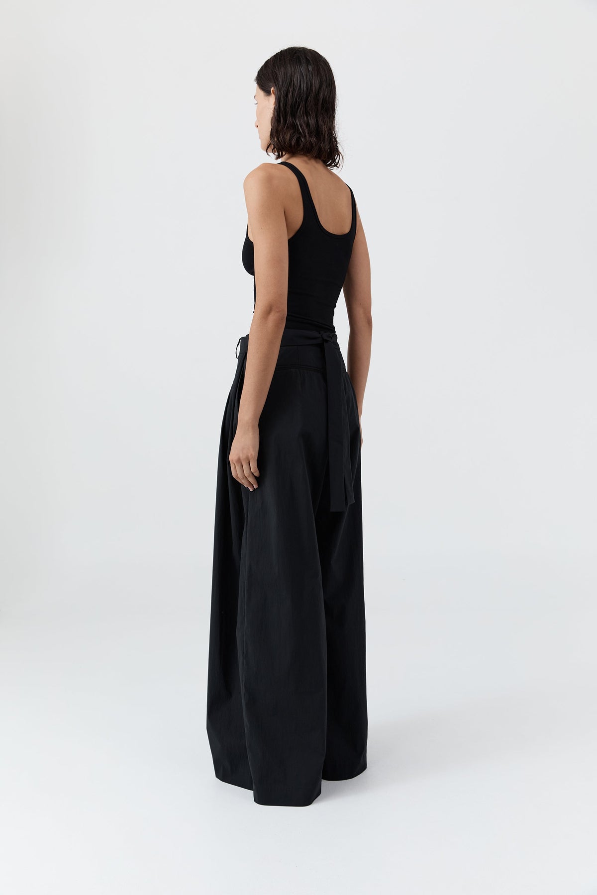 Adjustable Palazzo Pants - Black