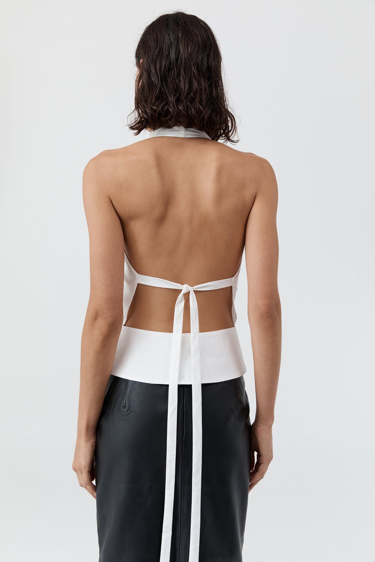 Halter Wrap Top - White