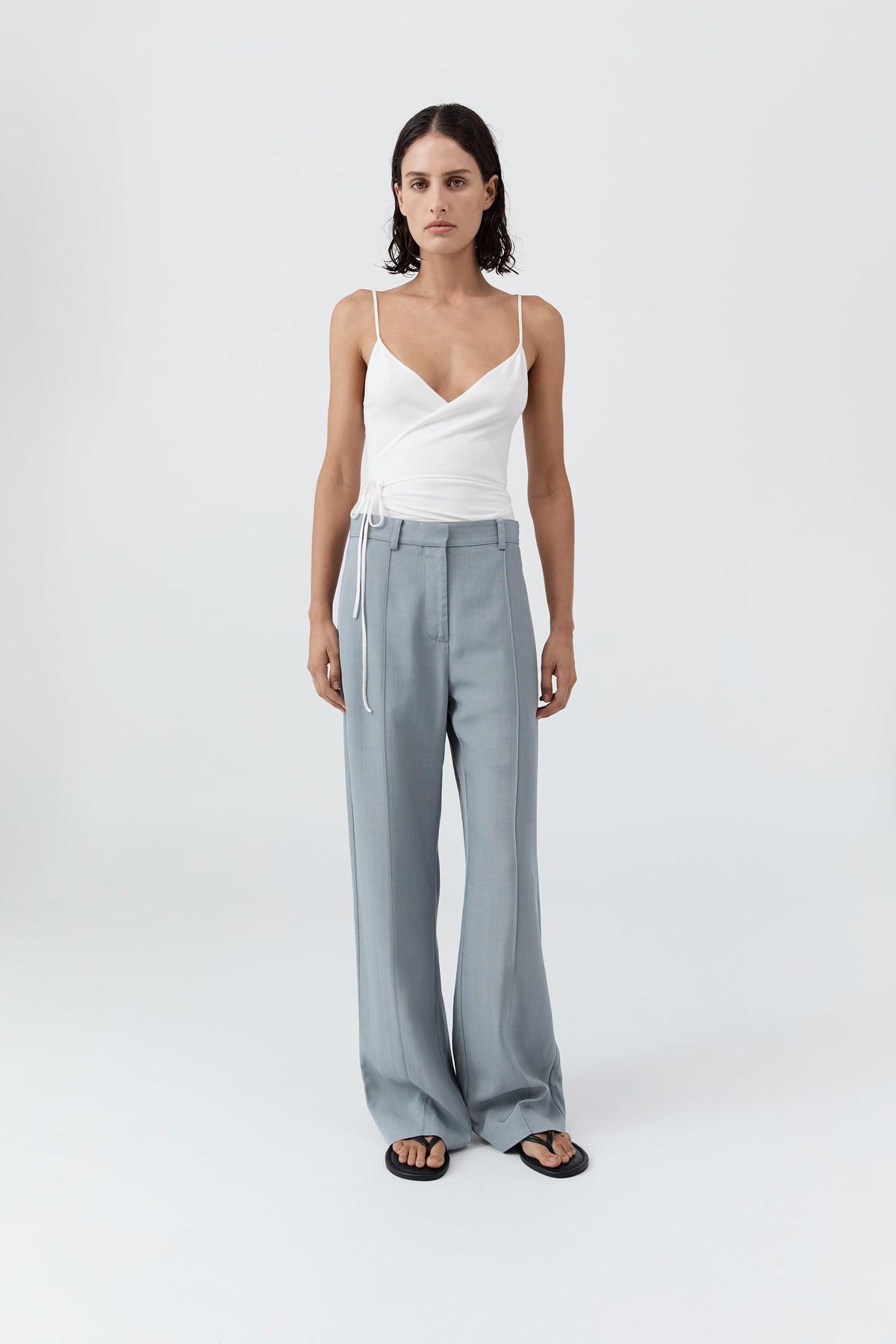 Classic Pintuck Pants - Mist