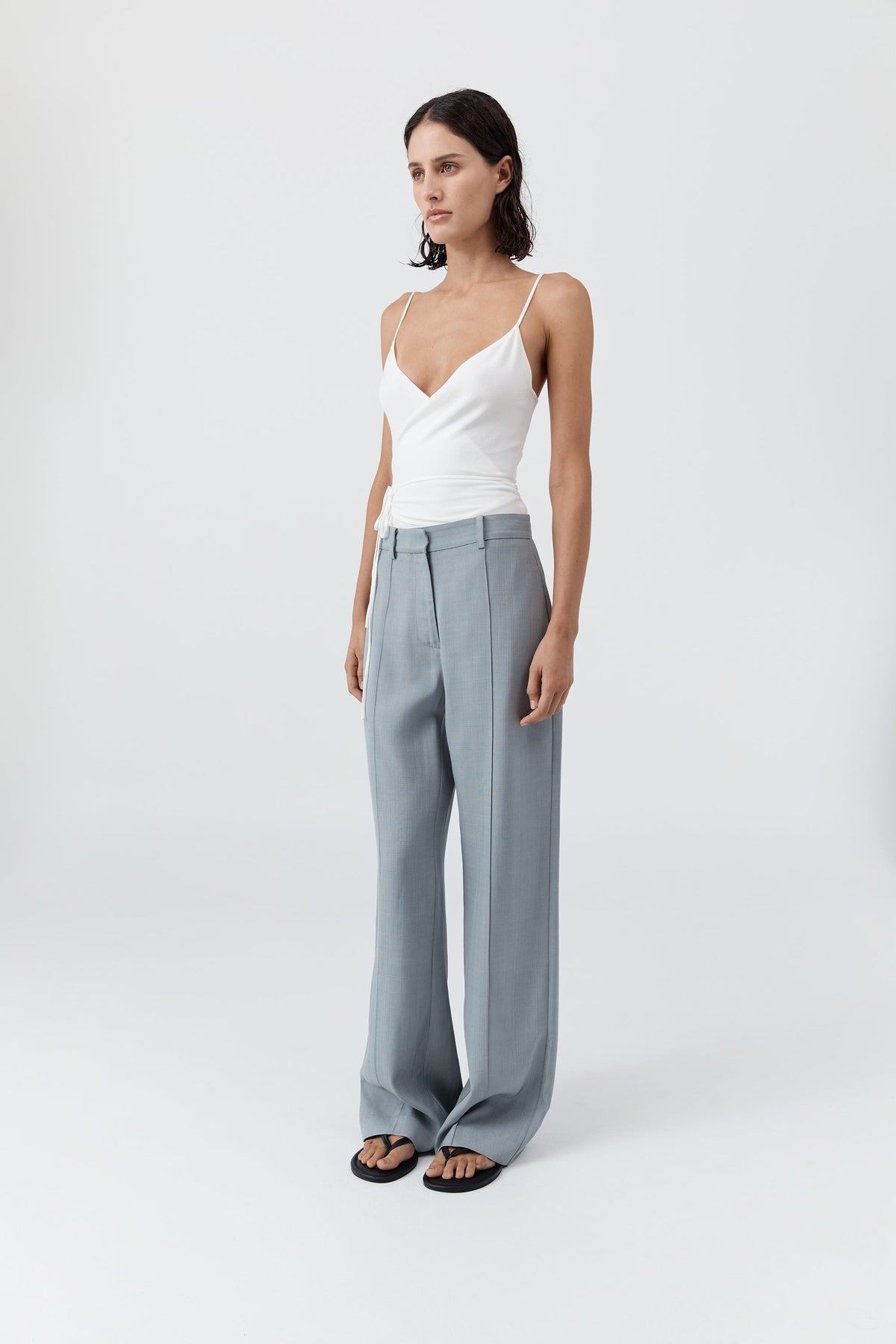 Classic Pintuck Pants - Mist