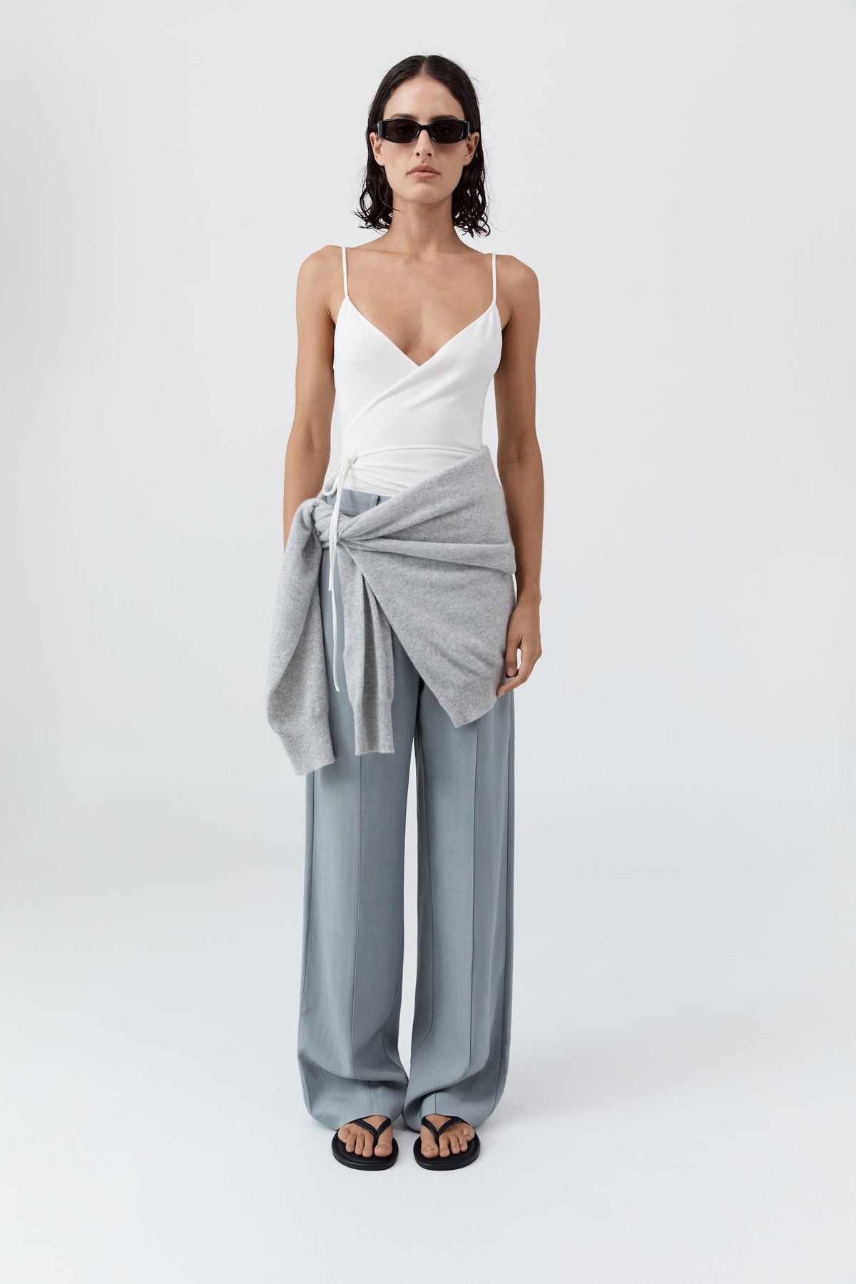 Classic Pintuck Pants - Mist