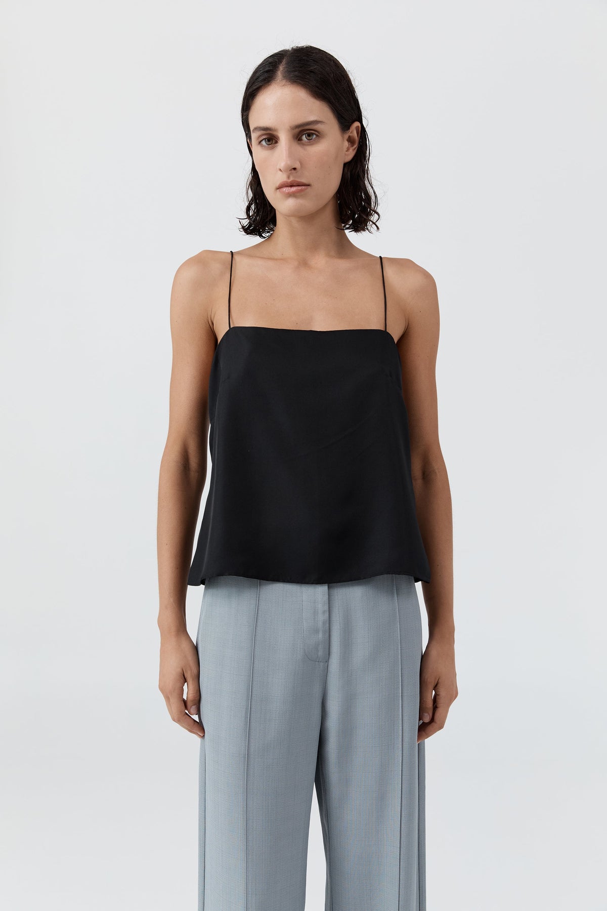 90s Silk Twill Cami - Black