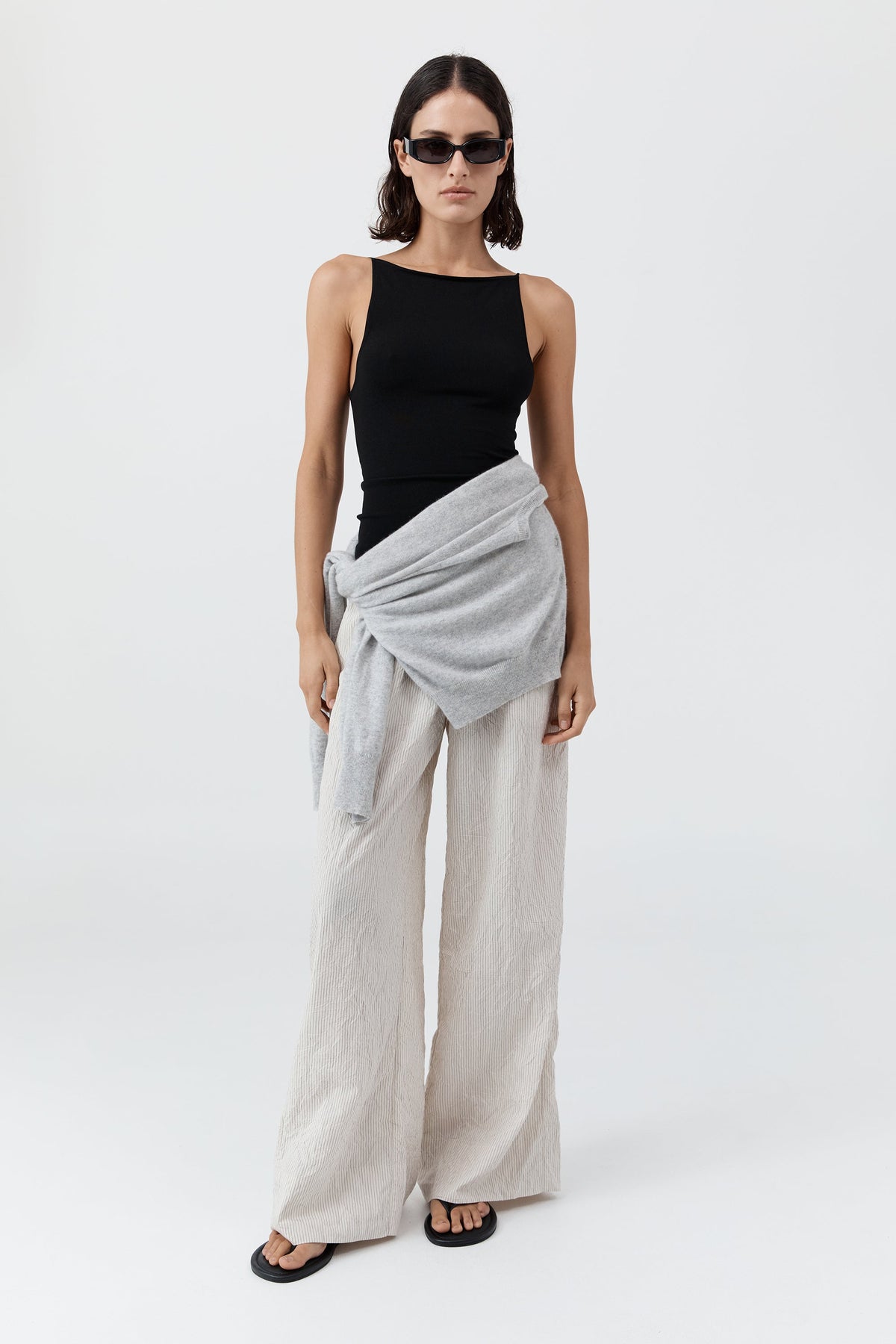 Square Neck Top - Black