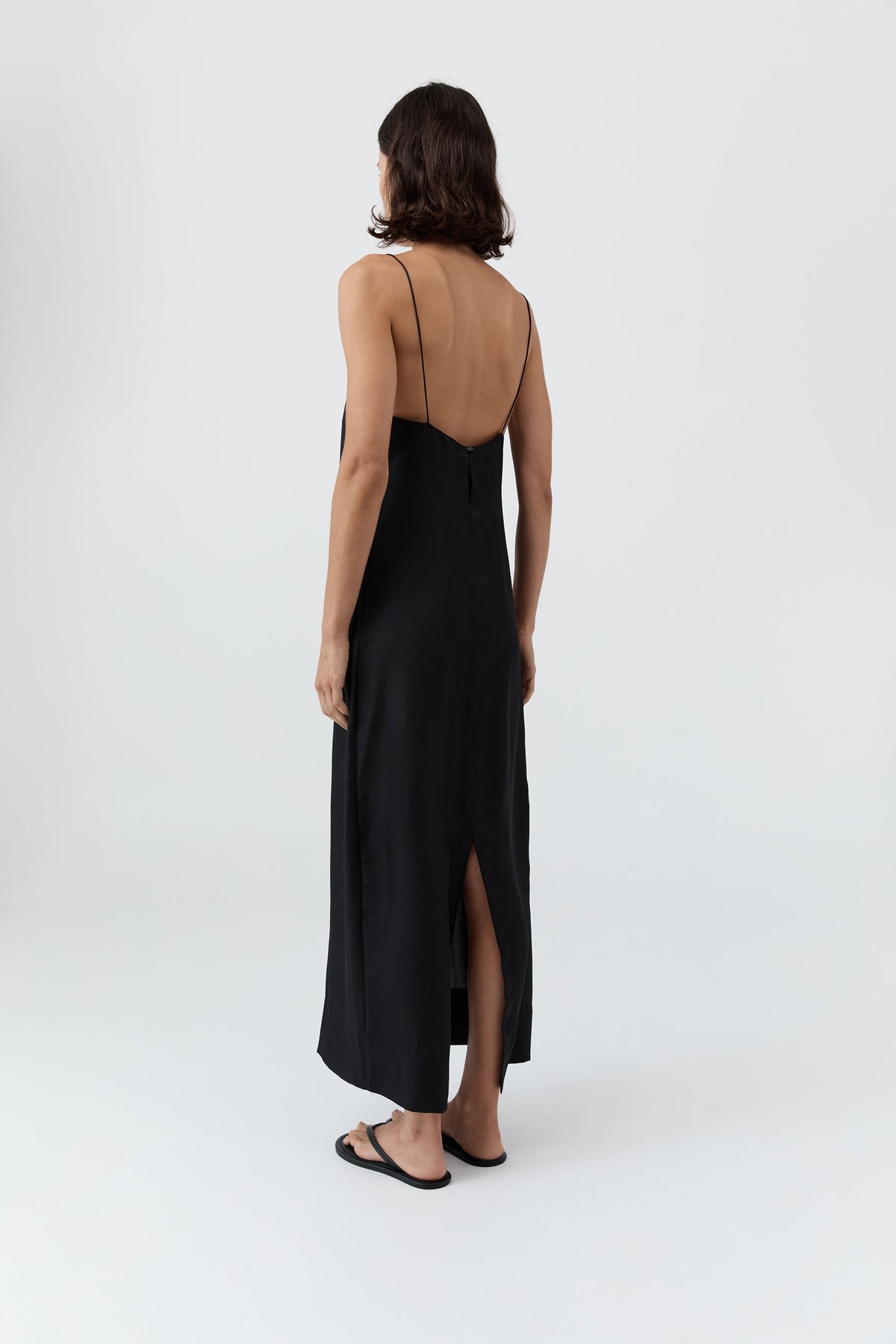 St. Agni | 90s Silk Twill Slip Dress - Black St. Agni | 90s Silk Twill Slip Dress - Black