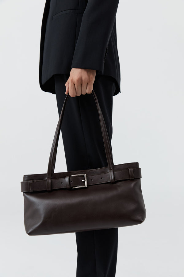 PRE-ORDER: Belt Detail Baguette - Coffee