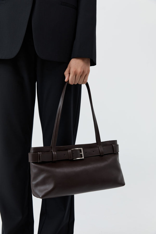 PRE-ORDER: Belt Detail Baguette - Coffee