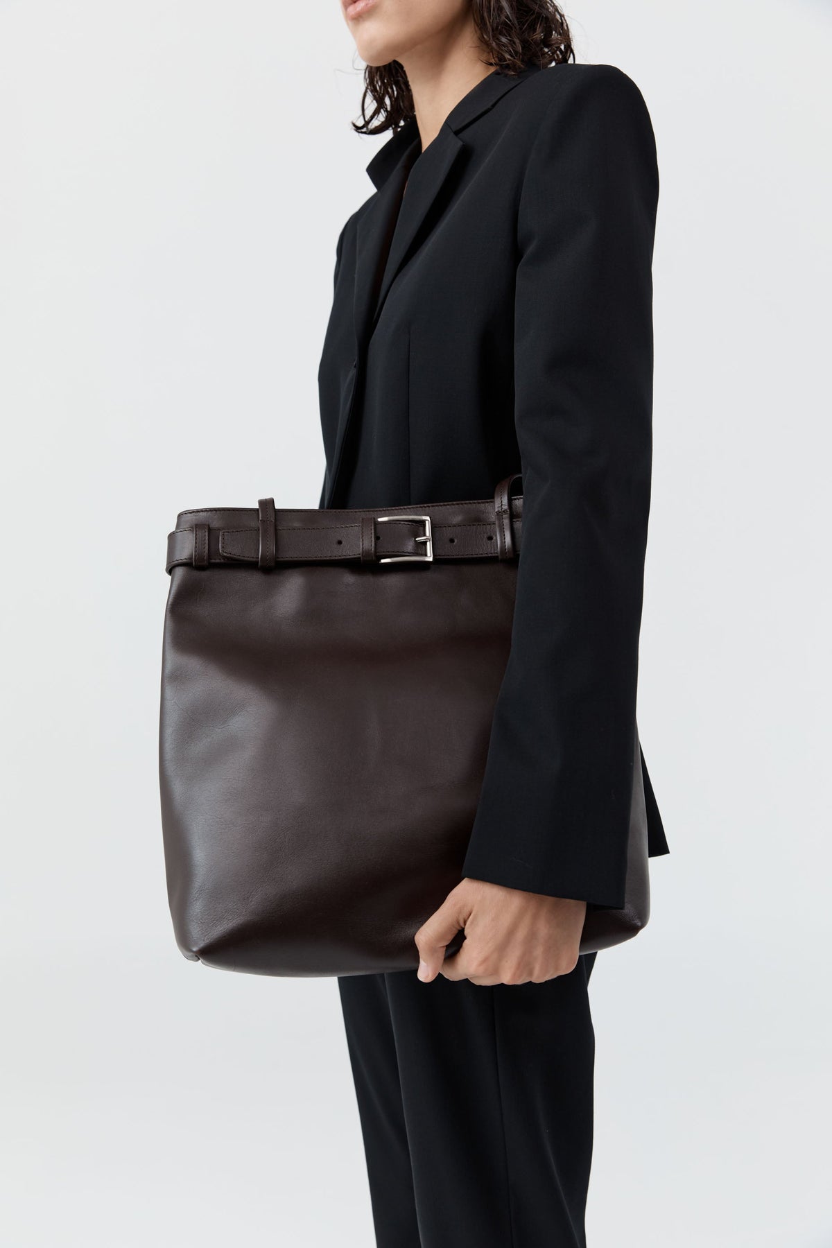 PRE-ORDER: Belt Detail Tote - Coffee