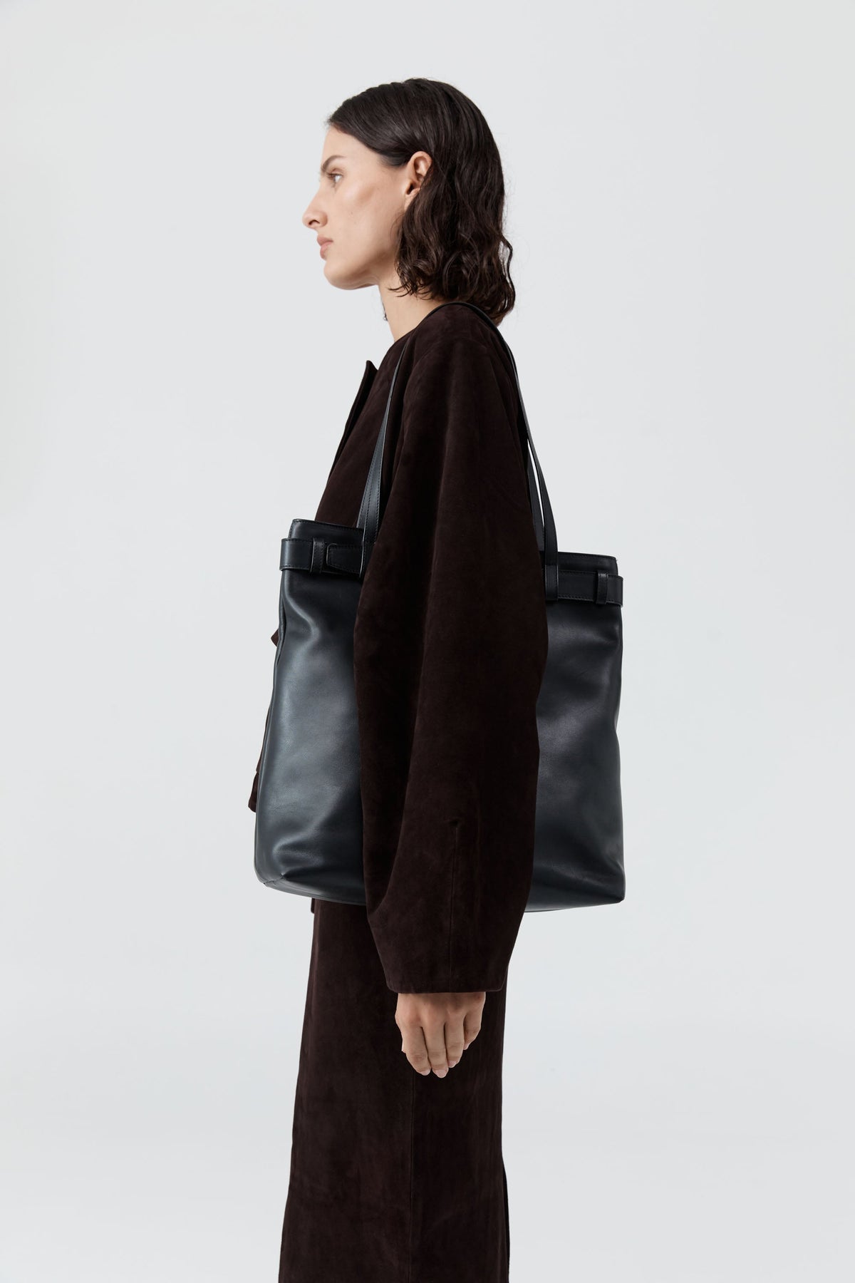 PRE-ORDER: Belt Detail Tote - Black