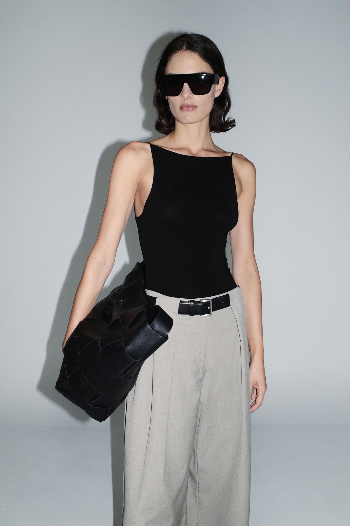 Square Neck Top - Black