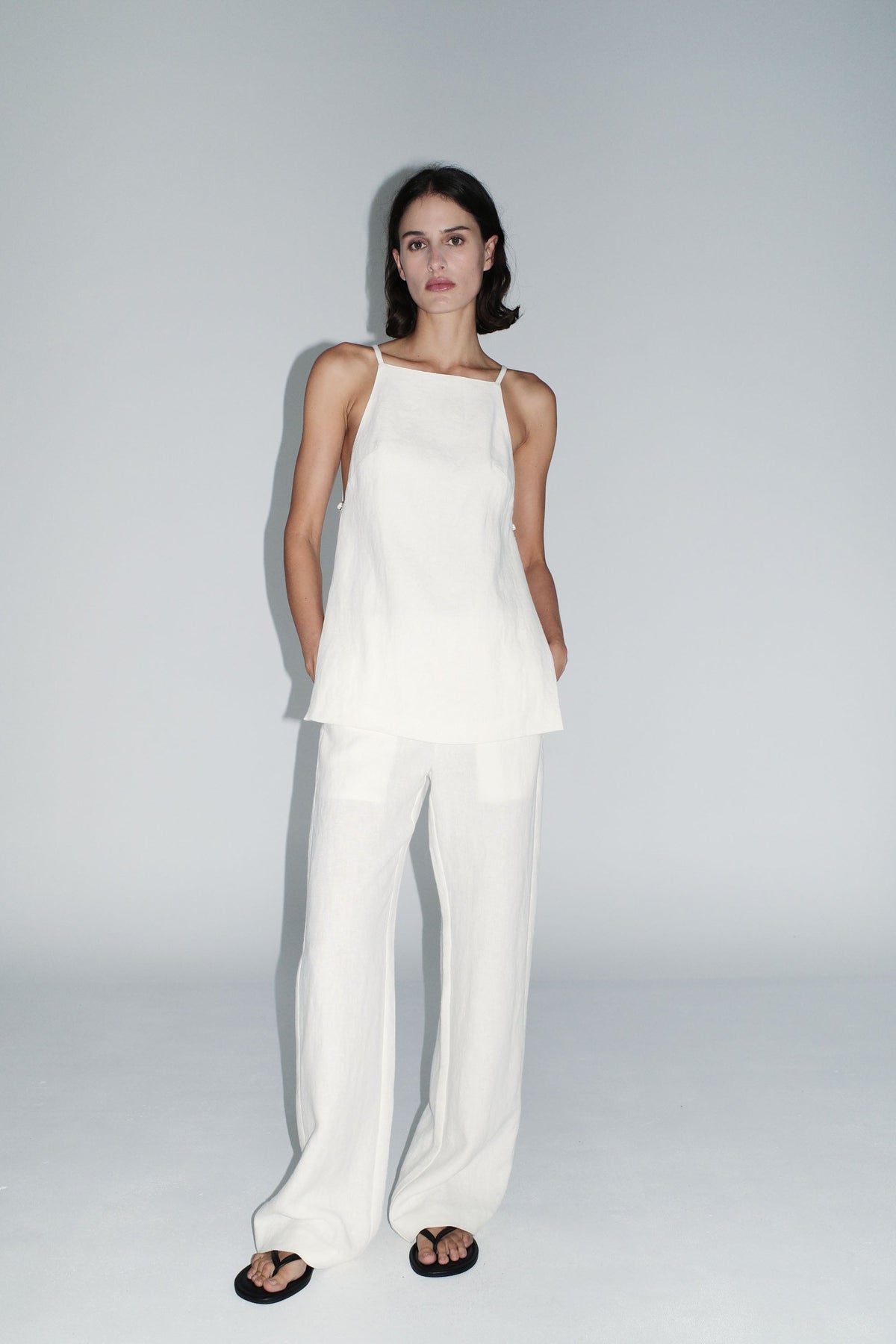 Fine Band Carter Trouser - Off White