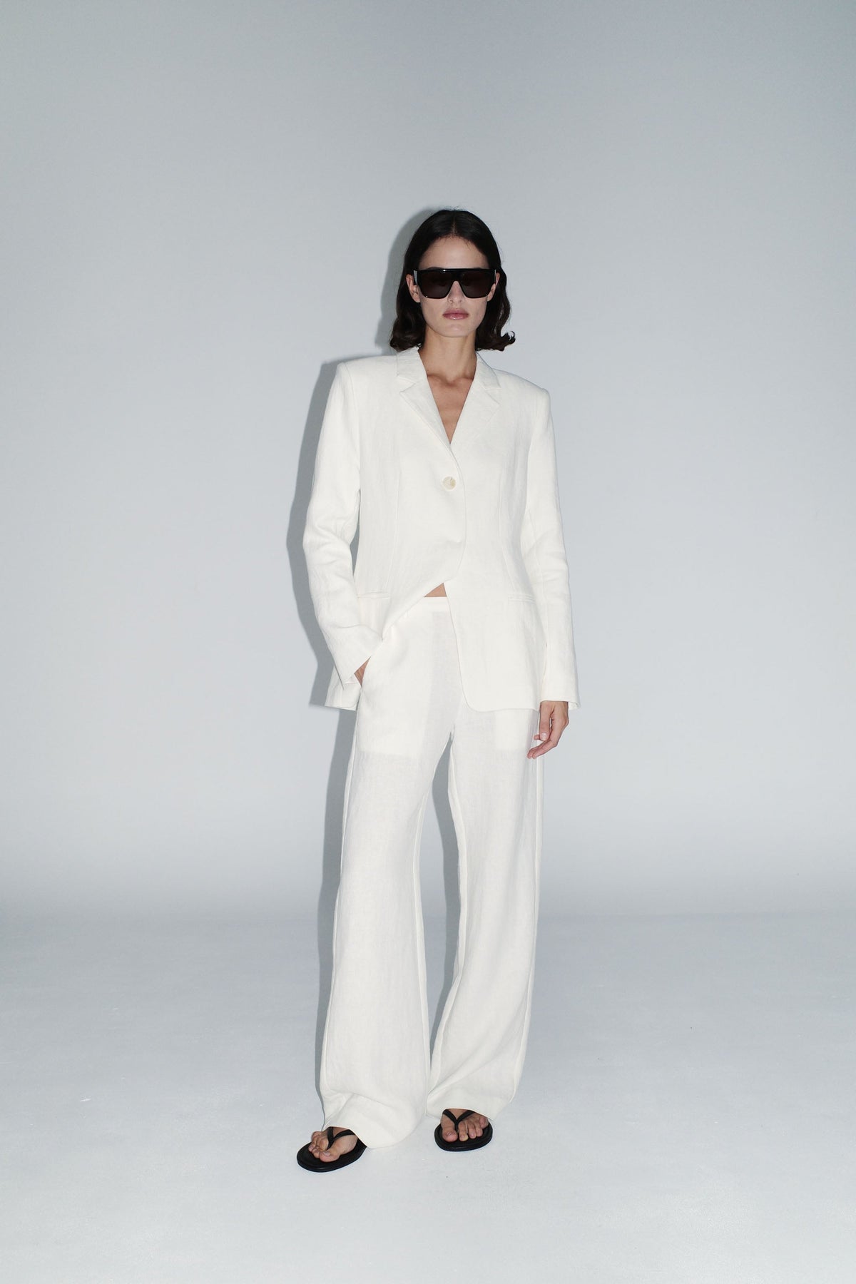 Fine Band Carter Trouser - Off White