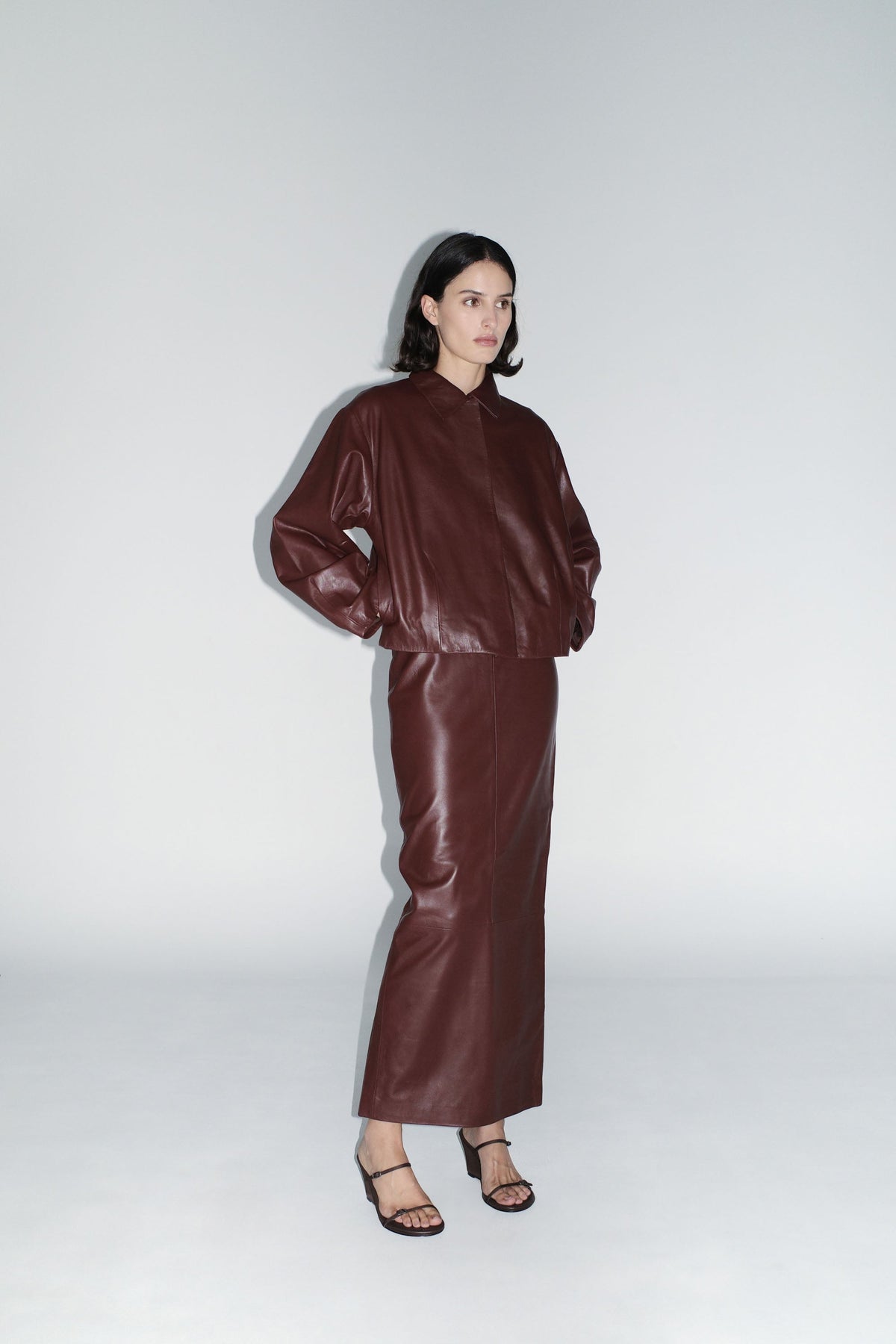 PRE-ORDER: Cocoon Leather Jacket - Rum