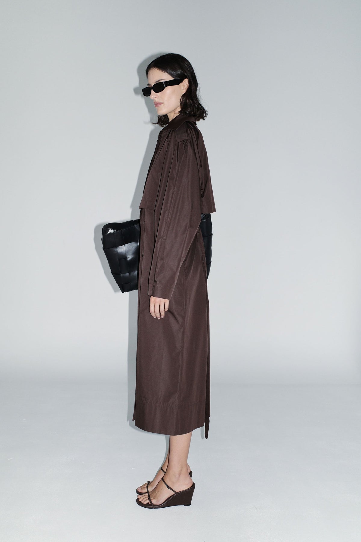 Paper Taffeta Relaxed Trench - Mocha