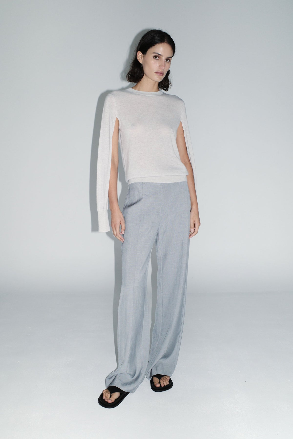 Classic Pintuck Pants - Mist