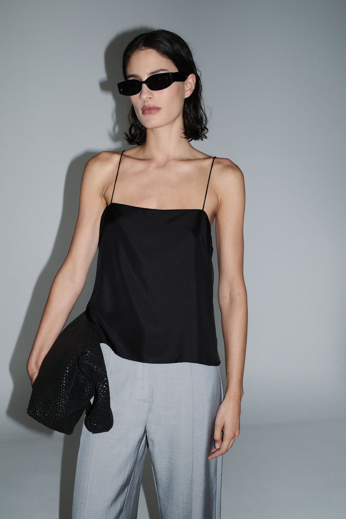 90s Silk Twill Cami - Black