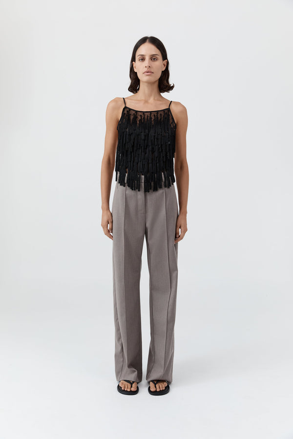 Tassel Tie Top - Black