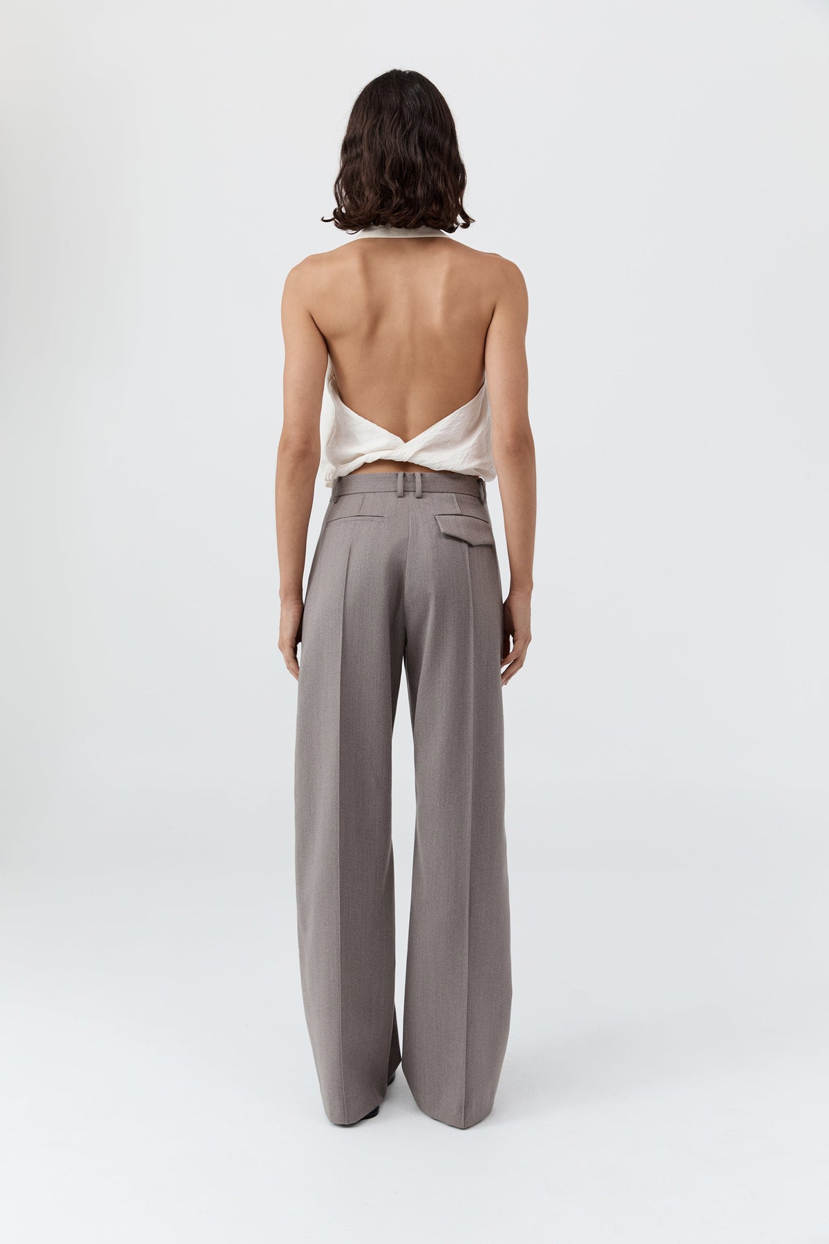 Cloud Twist Halter Top - Off White