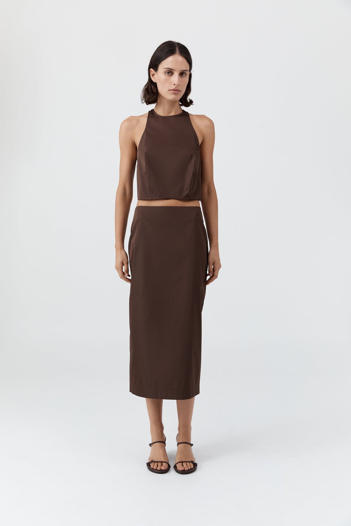 Paper Taffeta Cocoon Top - Mocha