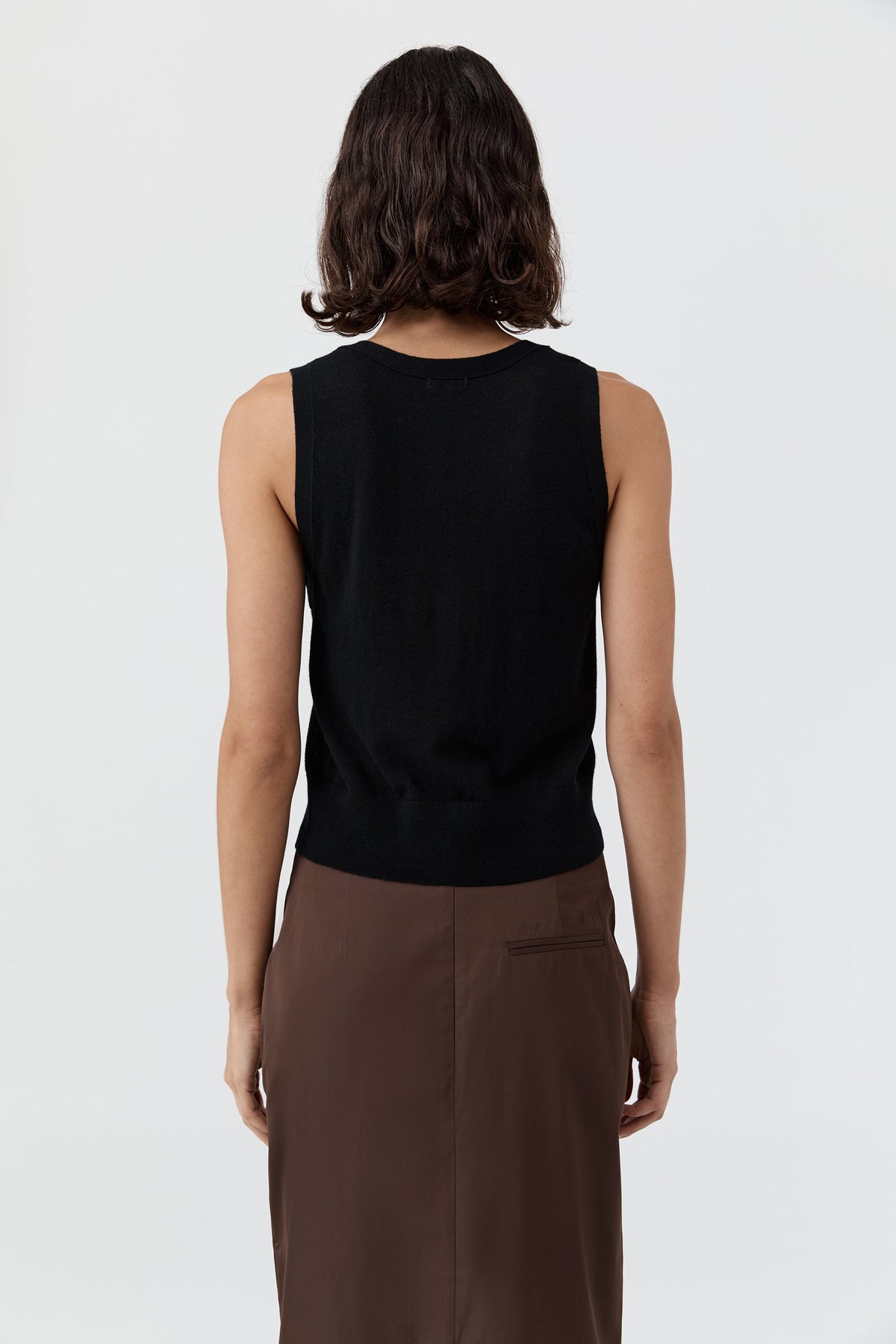 Merino Wool Oupa Vest - Black