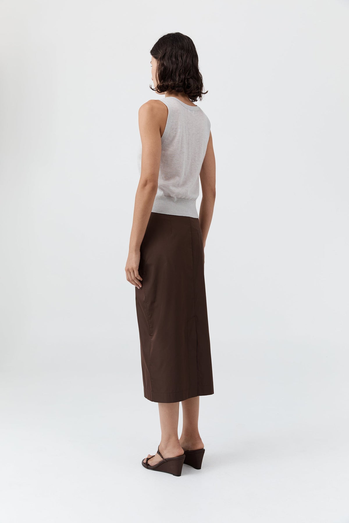 Merino Wool Oupa Vest - Light Grey Marle