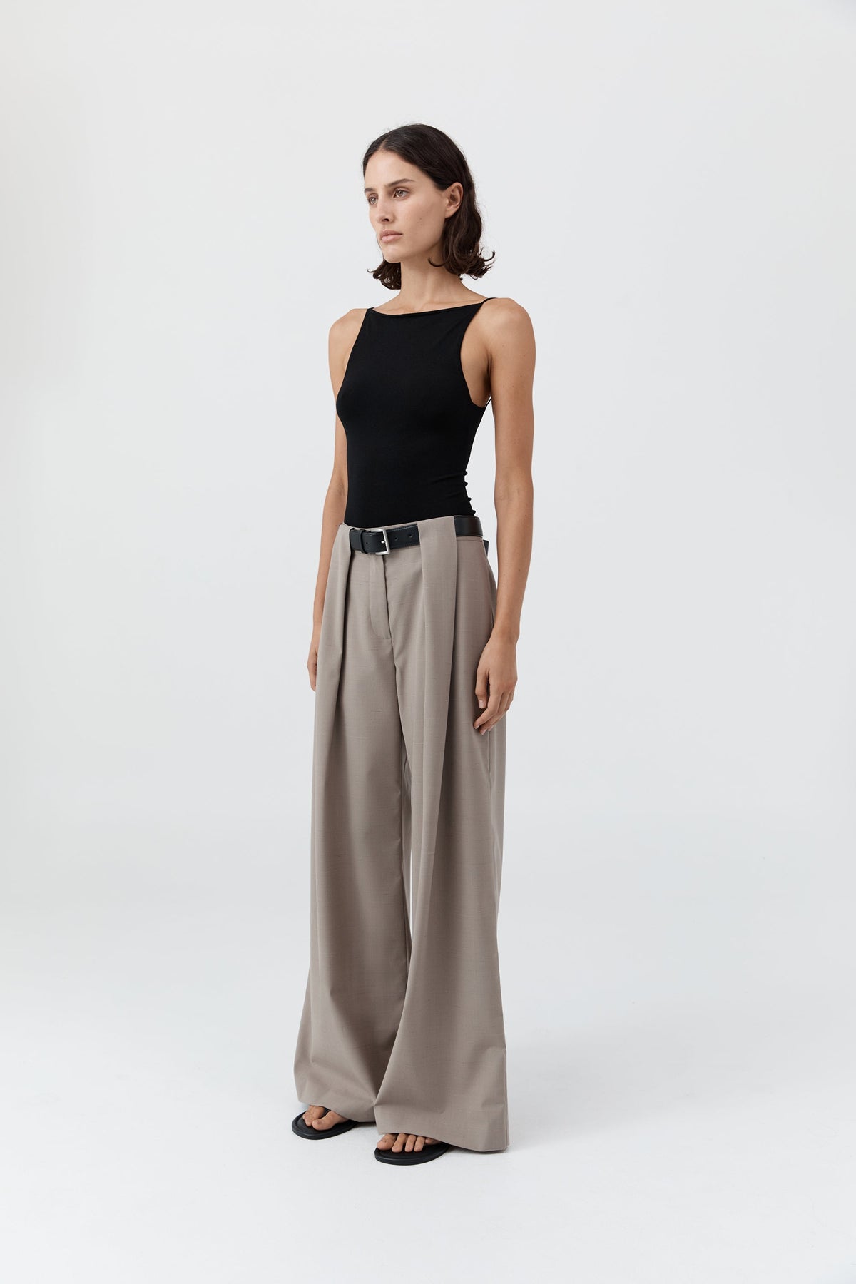 Square Neck Top - Black