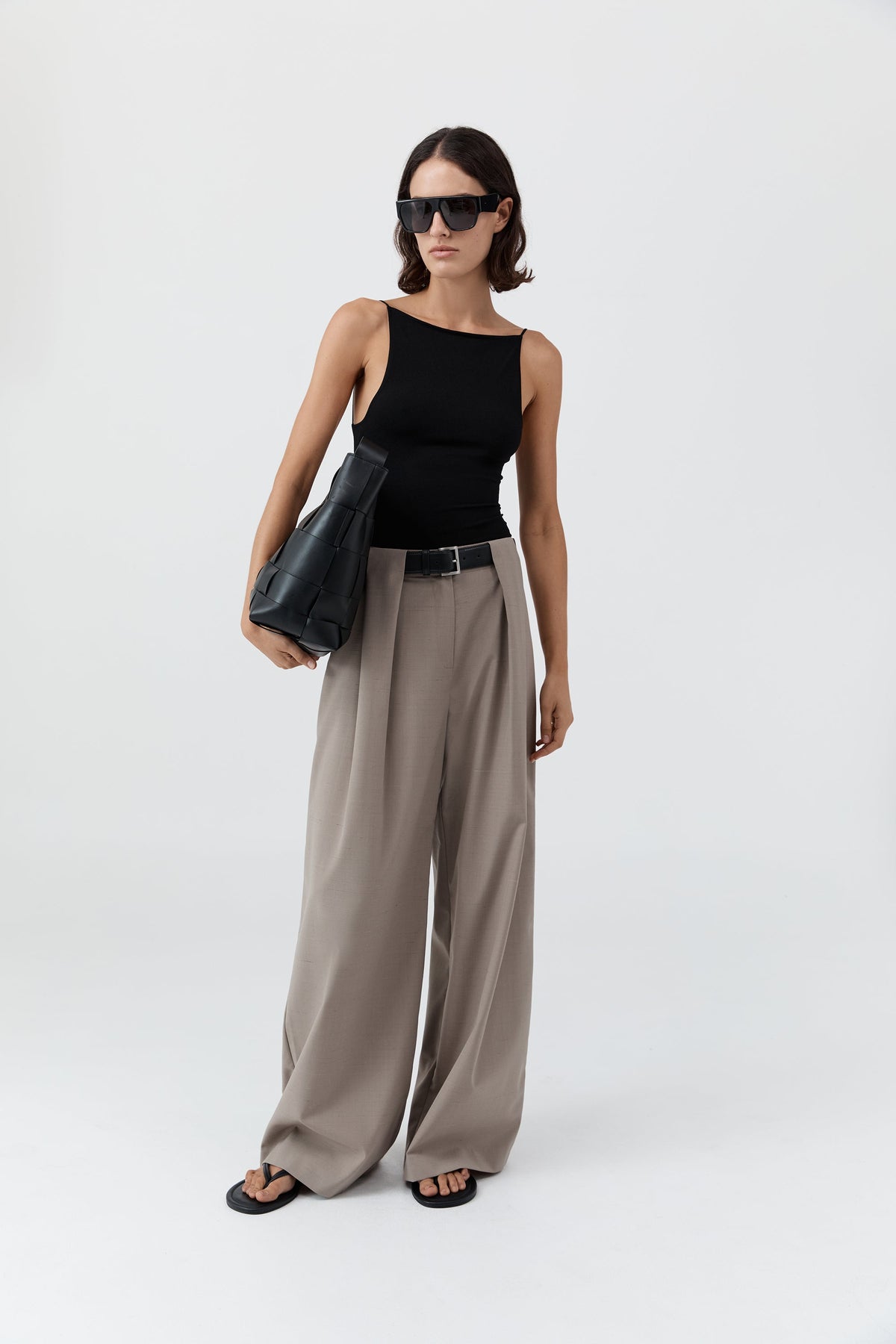 Square Neck Top - Black