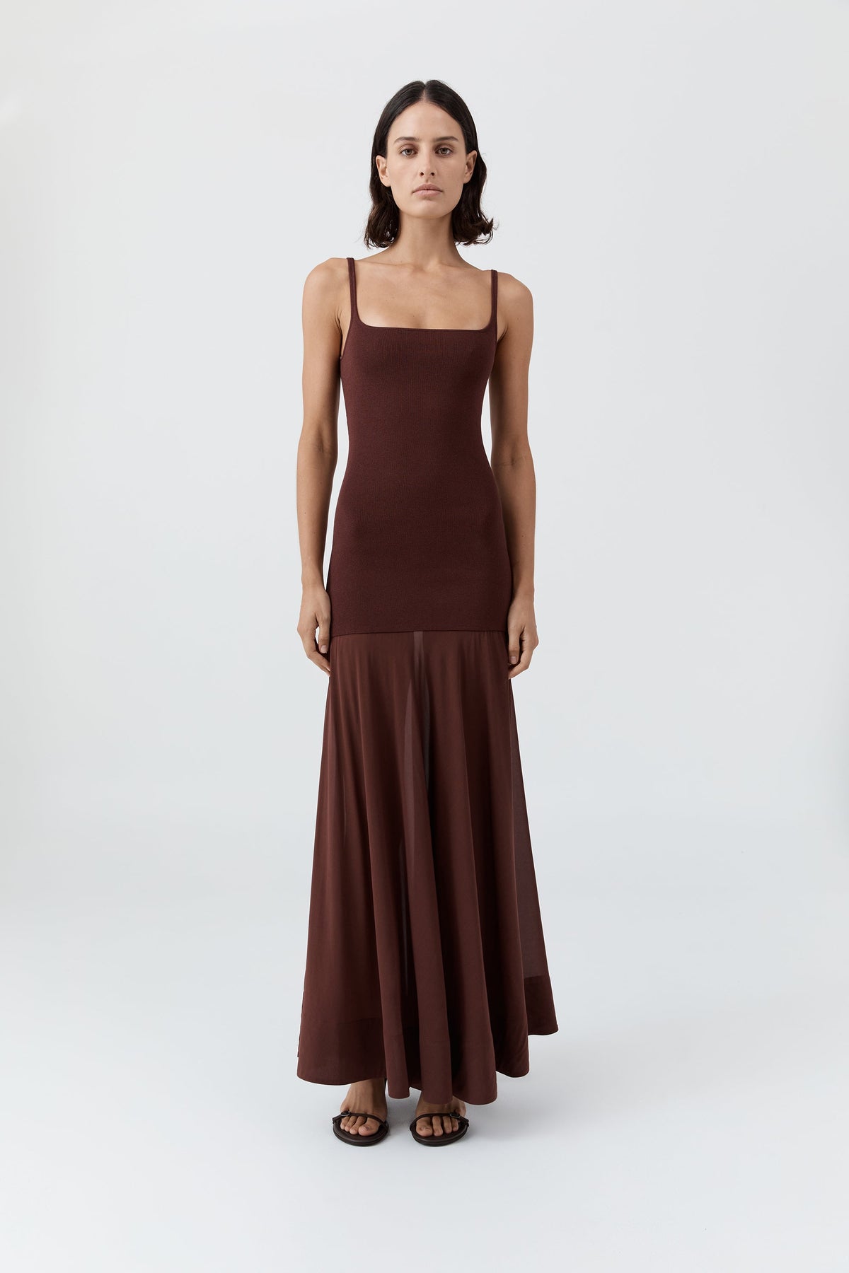 st agni semi sheer floral dress St. Agni Sheer Silk Circle Hem Dress