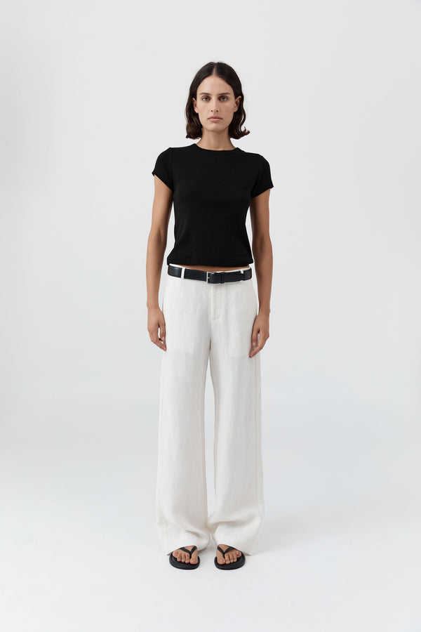 Fine Band Carter Trouser - Off White
