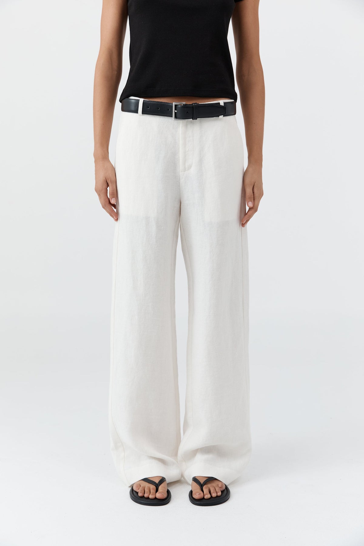 Fine Band Carter Trouser - Off White