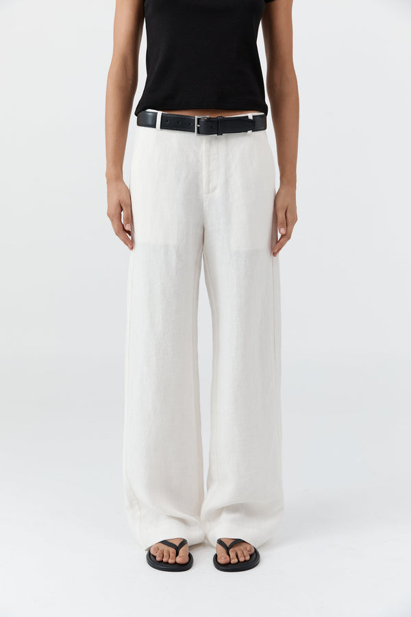 Fine Band Carter Trouser - Off White