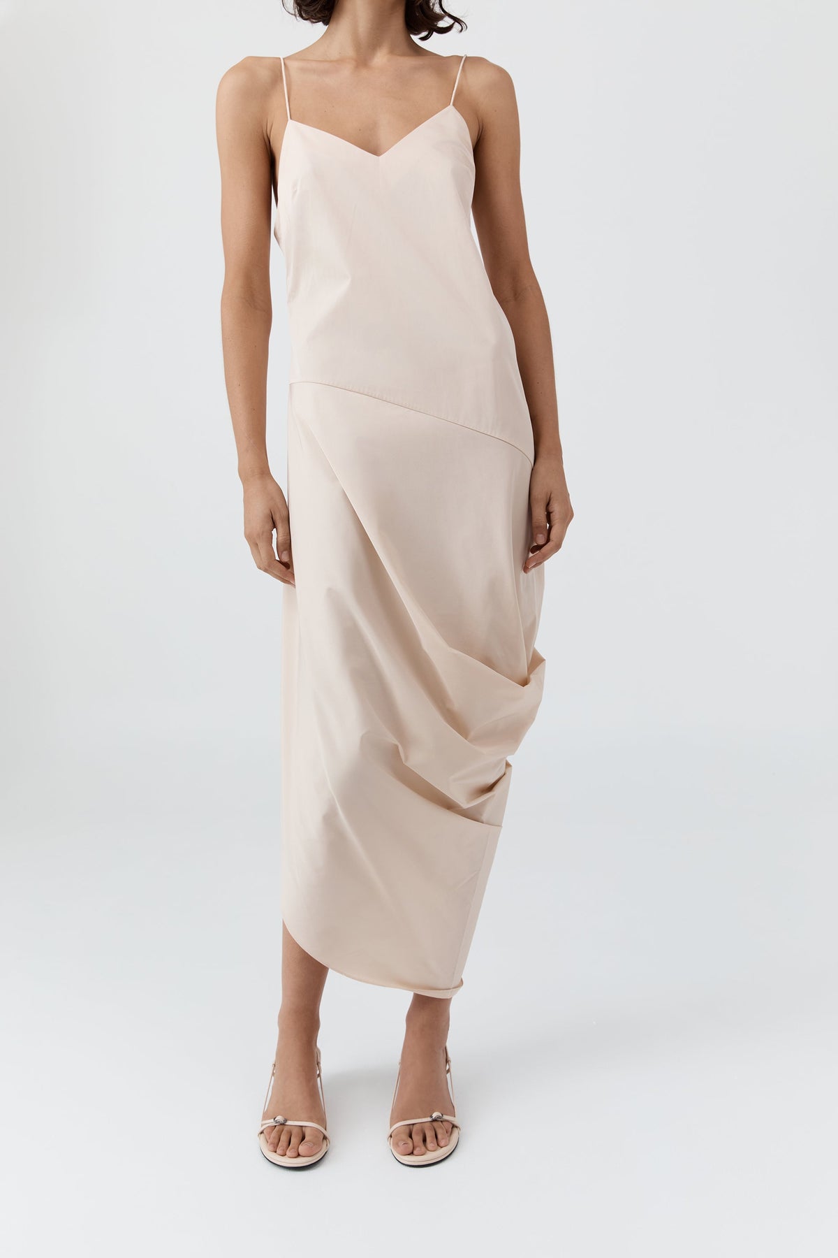 Paper Taffeta Drape Dress - Pink Salt