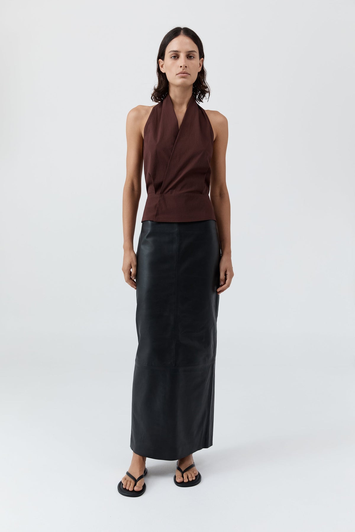 Halter Wrap Top - Liqueur