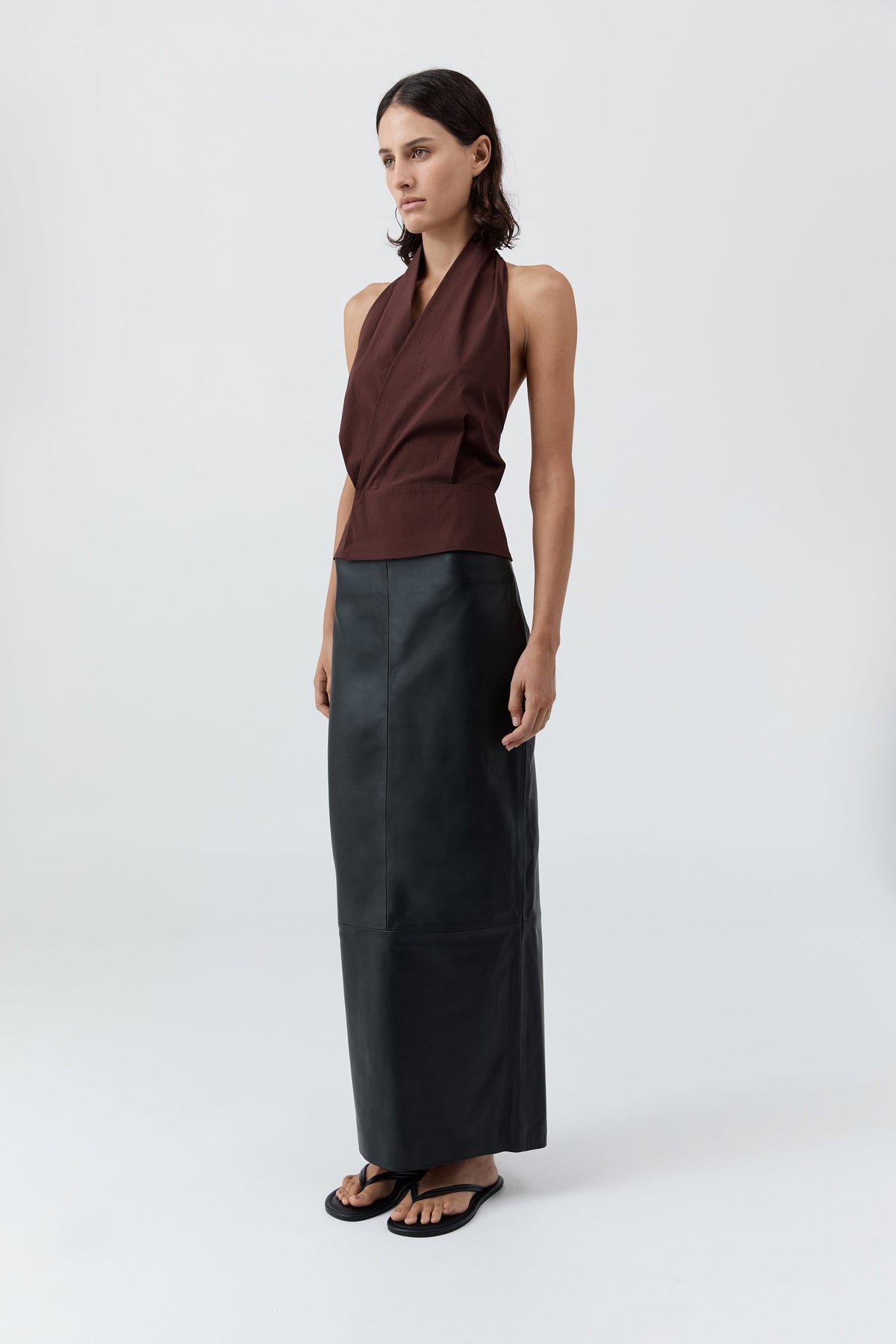 Halter Wrap Top - Liqueur