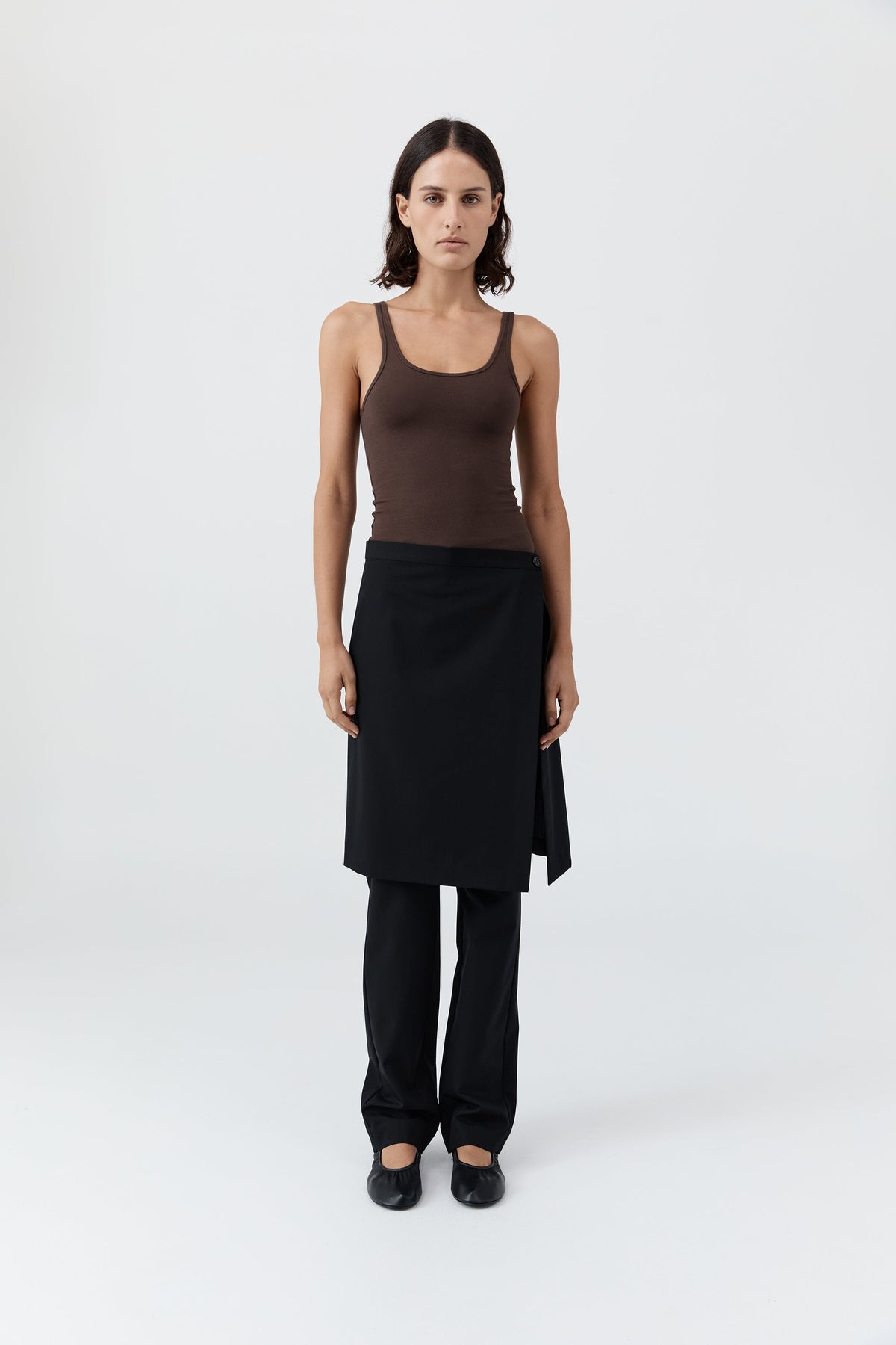 Soft Jersey Slim Scoop Tank - Liqueur