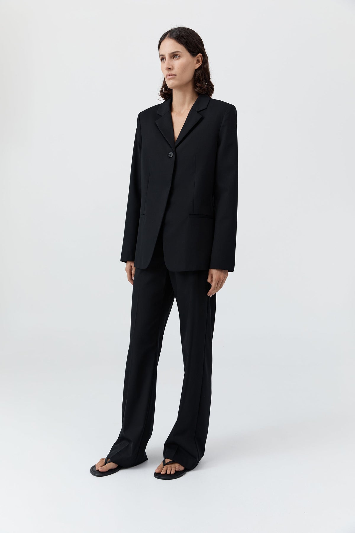 90s Wool Blazer - Black