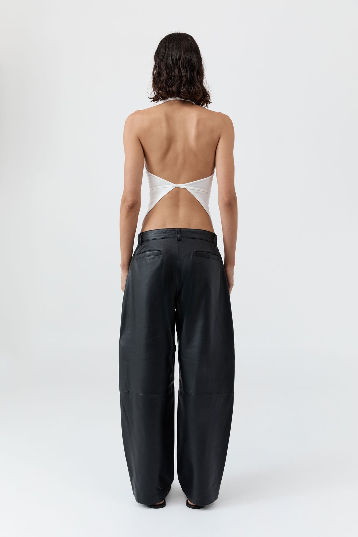 Soft Jersey Halter Top - White