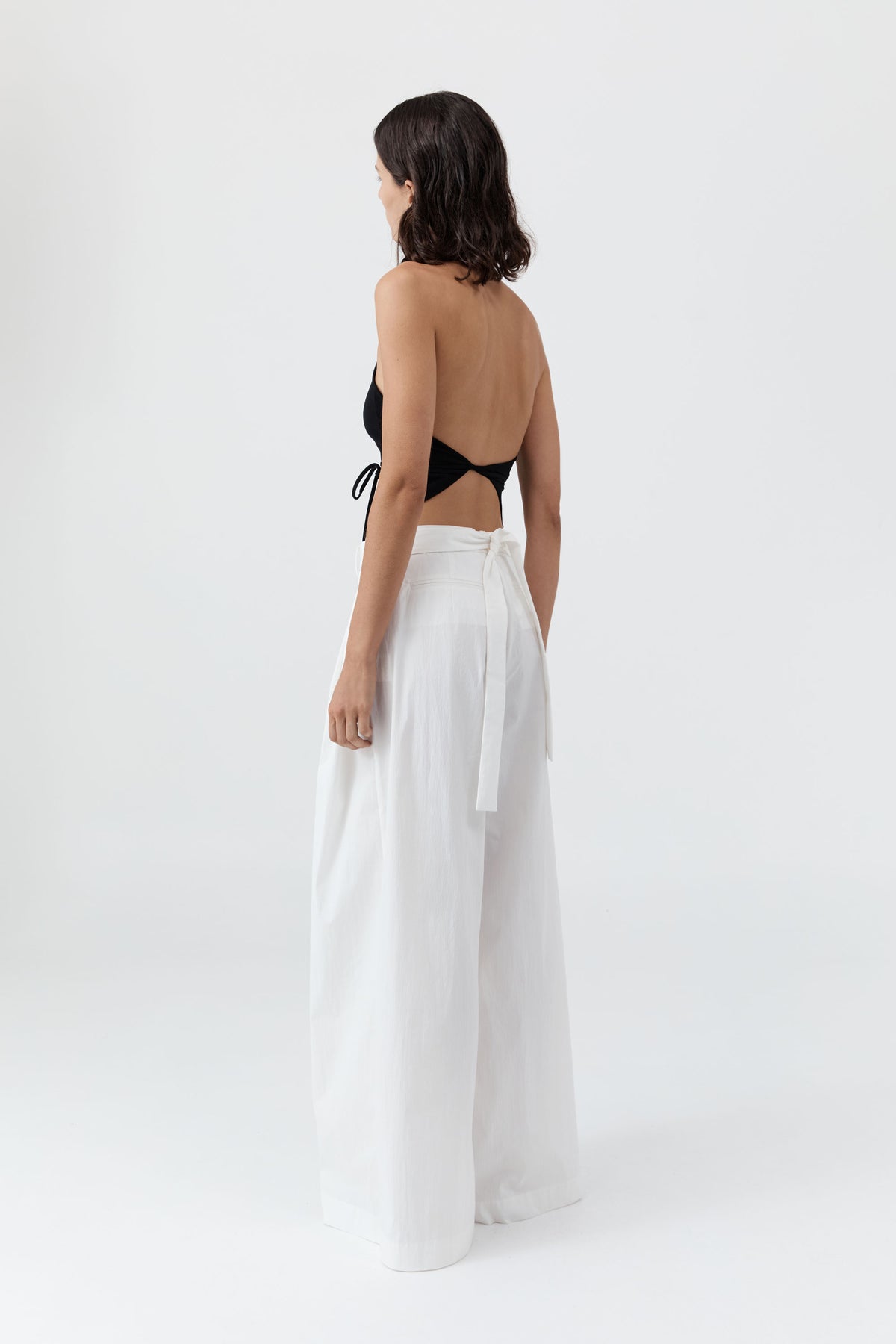 Soft Jersey Halter Top - Jet Black