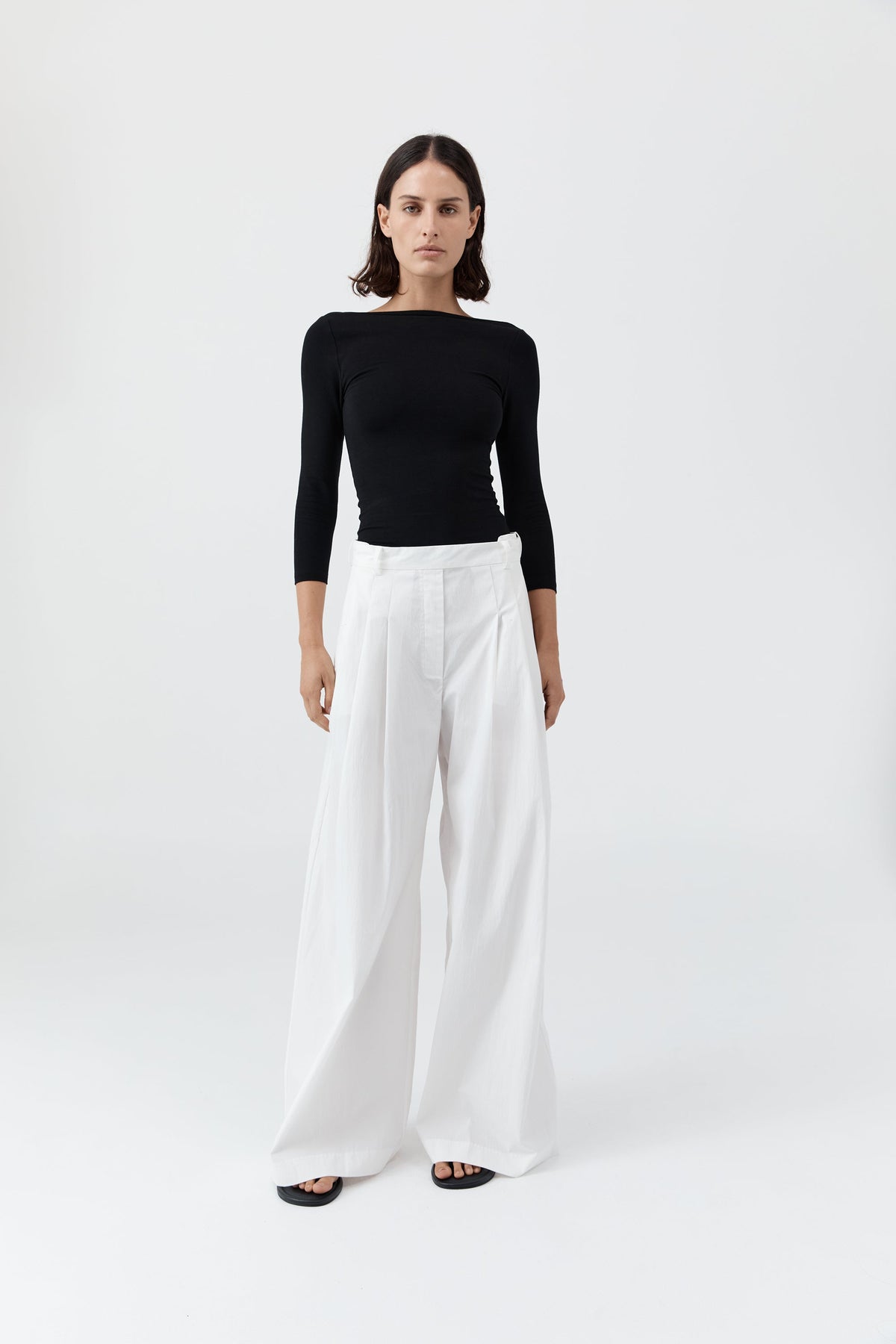 Soft Jersey Ballerina Top - Jet Black