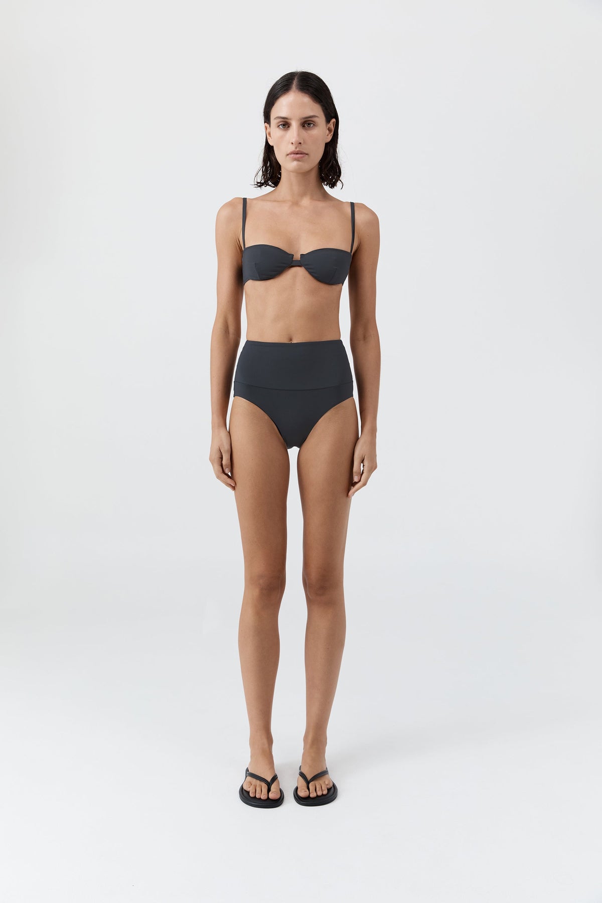 High Waisted Briefs - Graphite