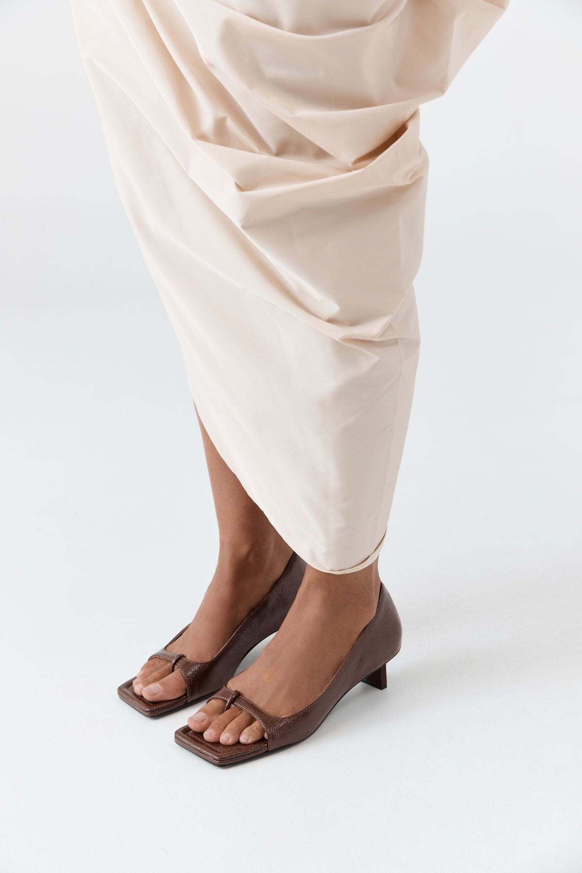 90s Square Toe Heel - Patent Liqueur