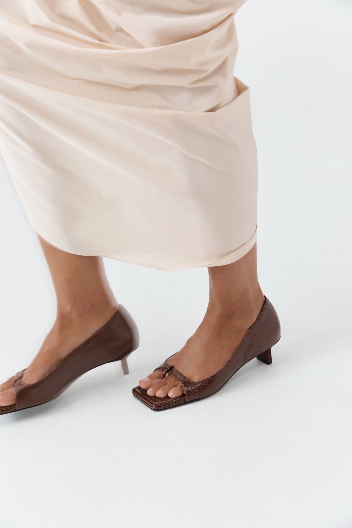 90s Square Toe Heel - Patent Liqueur