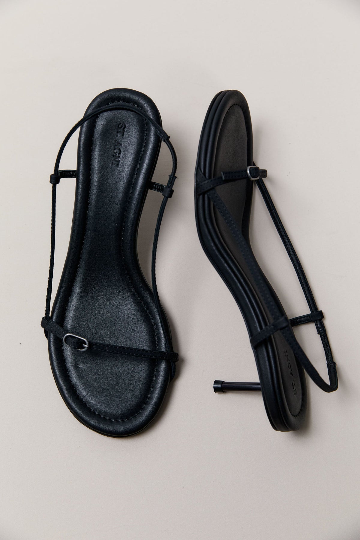 Petit Belt Sling Back Heel - Black
