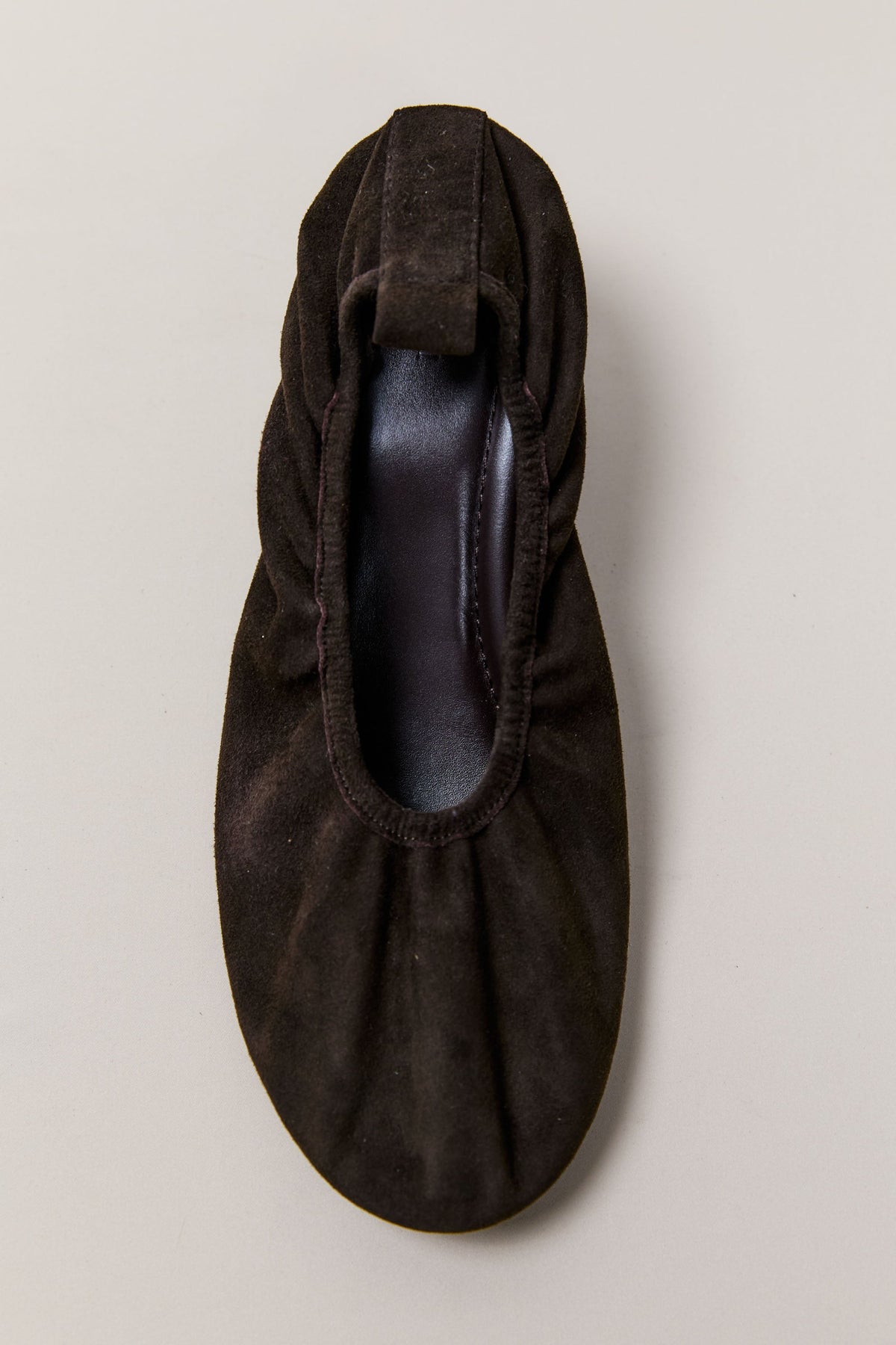 Suede Classic Ballet Heel - Coffee