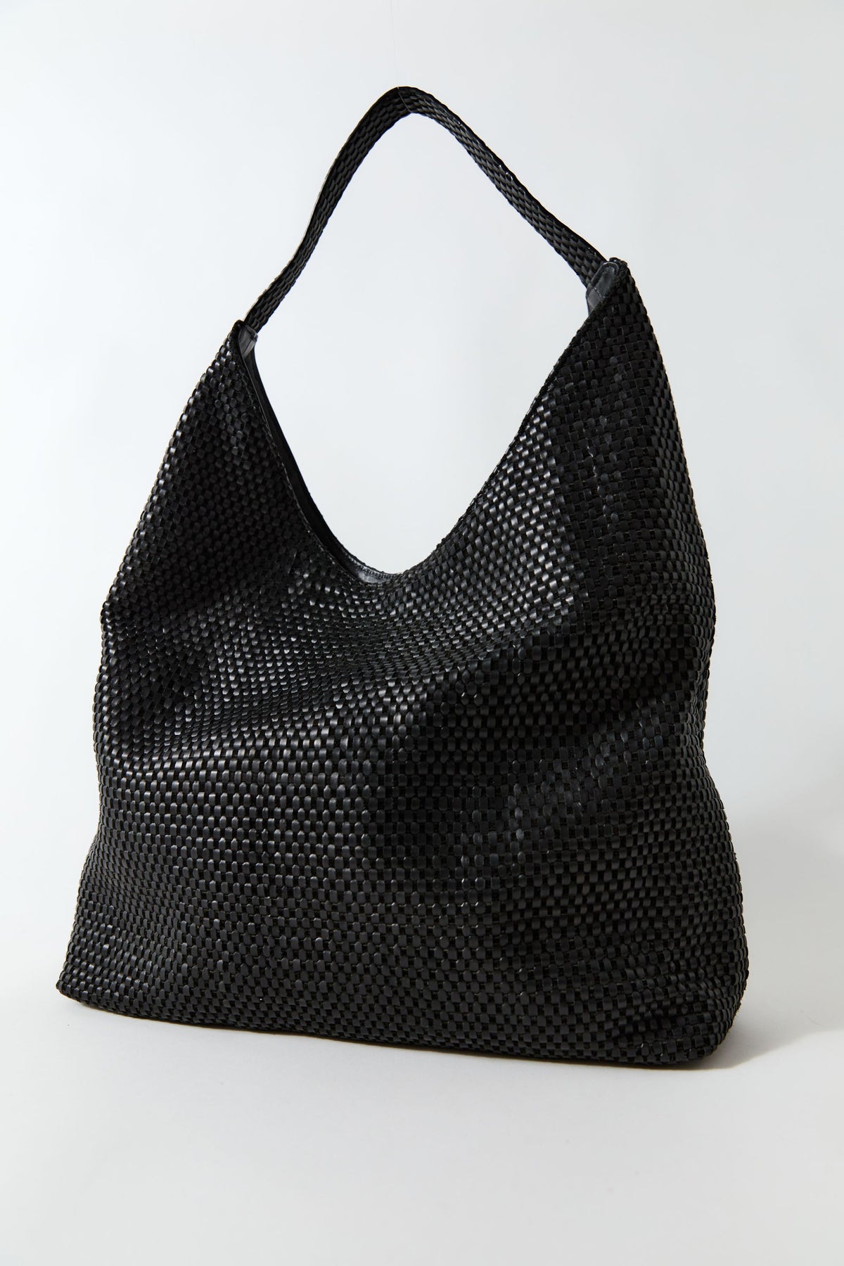 PRE-ORDER: Lattice Weave Large Tote - Black