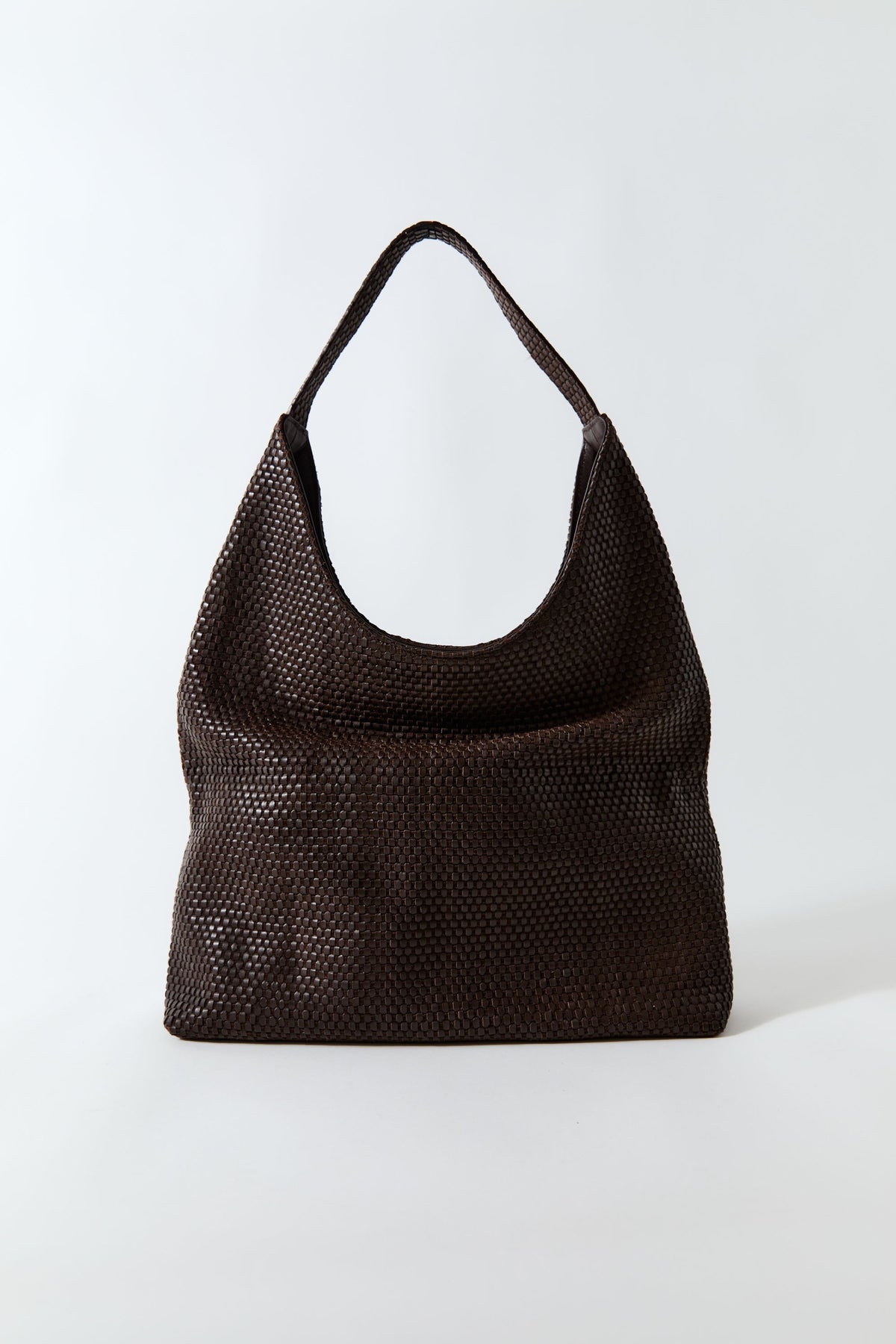PRE-ORDER: Lattice Weave Large Tote - Coffee