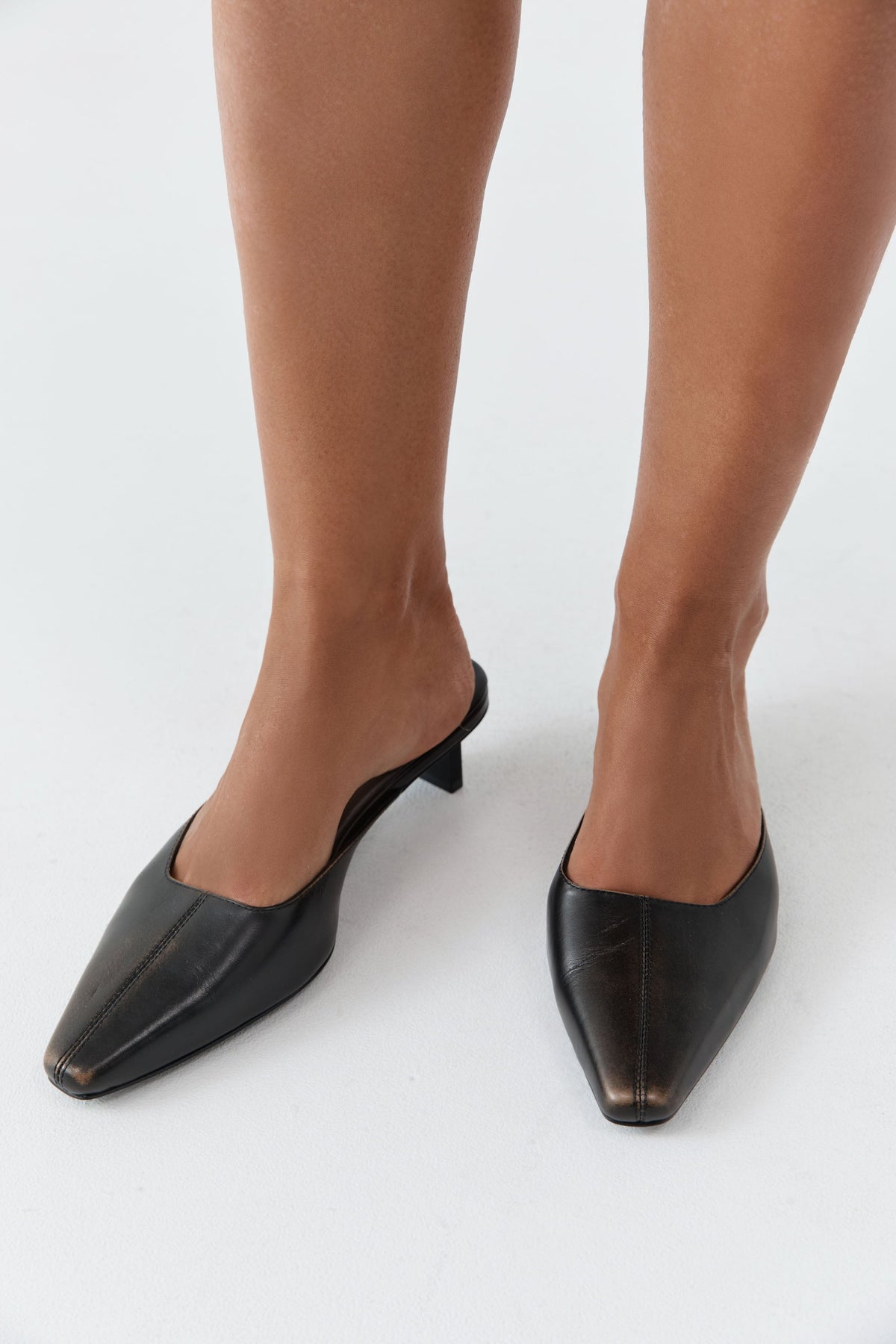 Brushed Miro Heel - Black