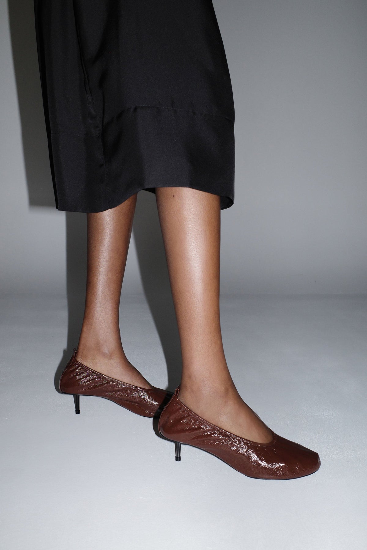 Classic Ballet Heel - Patent Liqueur