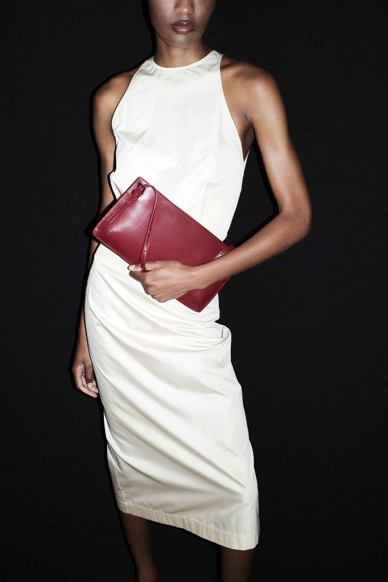 Paper Taffeta Column Skirt - Pink Salt